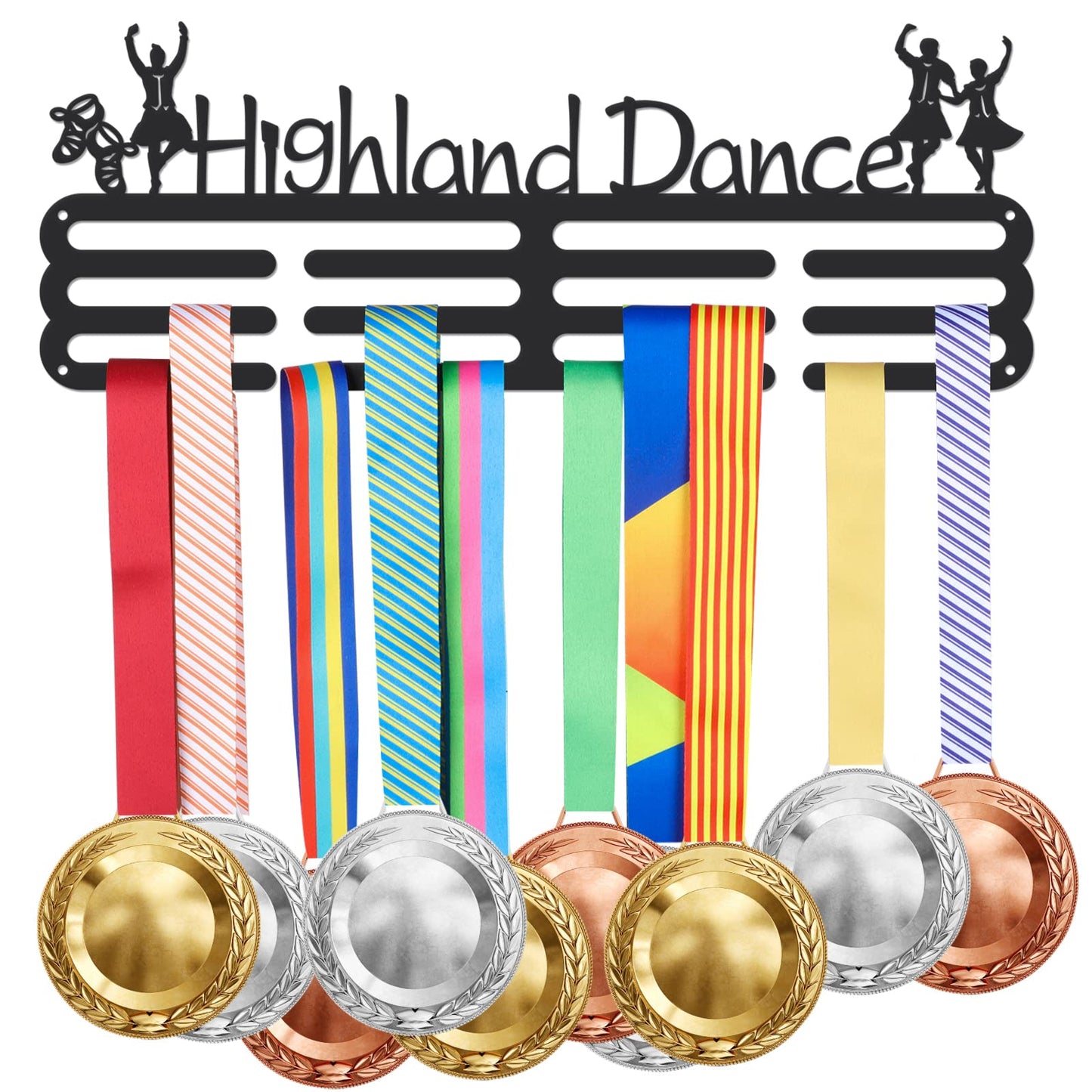 SUPERDANT Dance Medal Hanger Highland Dance Sports Medal Holder for 60+ Hanging Medal Rack Awards Sports Ribbon Holder Display Wall Hanging Athlete Gift