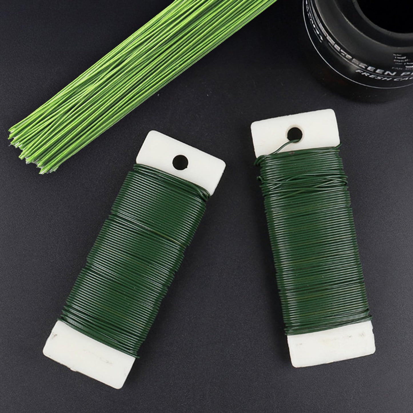 JDRGJTH 164 PCS Floral Wire Arrangement Tools Kit with 26 Gauge Stem Wire Floral Tape Corsage Pin Floral Wire Cutter White Ribbon Pearl Wrist for DIY Wrist Corsages Wreath Making