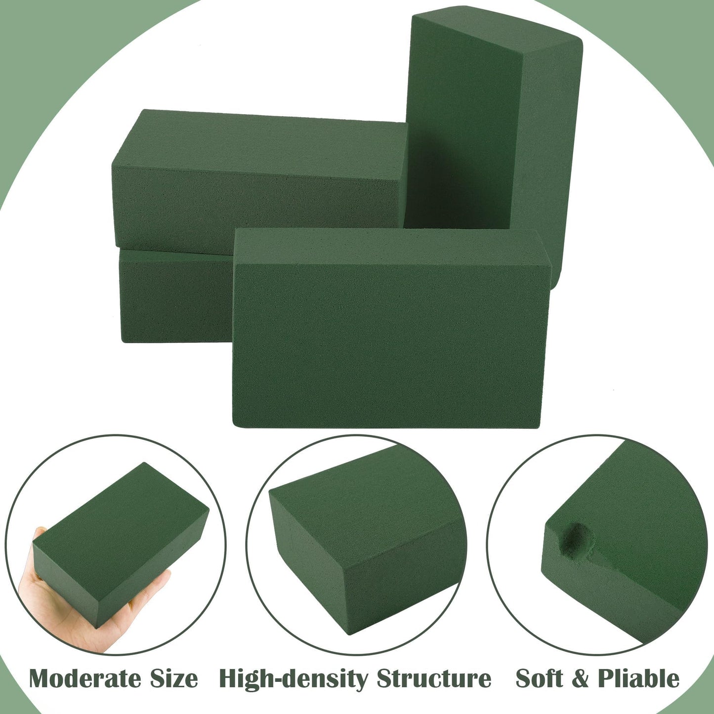 Hahood 24 Packs Floral Foam Blocks Wet & Dry Floral Foam Bricks 5.5x3.1x1.8 Inch Flower Arranging Kit for Fresh and Artificial Flowers Florist Foam Blocks for Wedding Home Decor