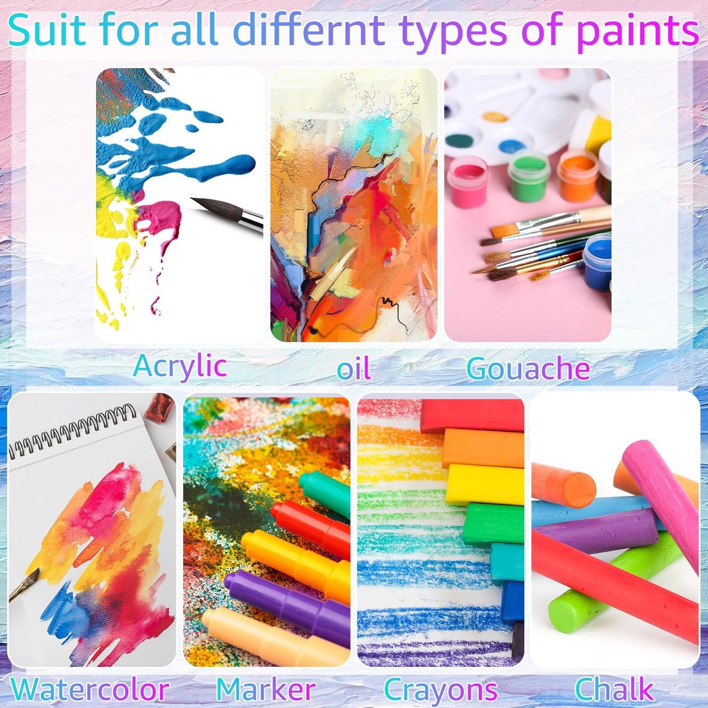 Moinchore 100 Pcs Mini Painting Canvas Panels Art Painting Canvases Panels Cotton Blank White Small Canvas Acid Free Boards for Watercolor Acrylic Oil Paint (2 x 2 Inch)