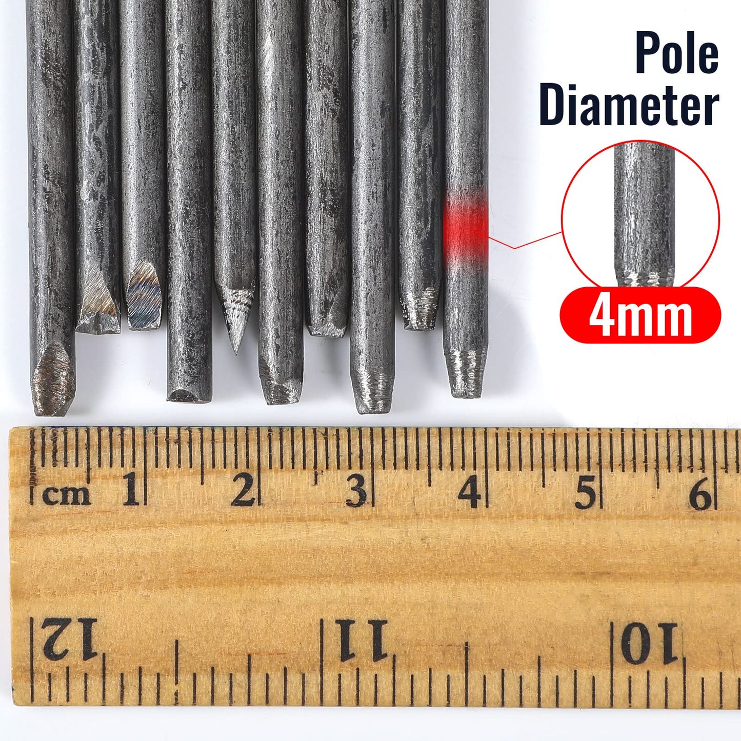 Moxweyeni 20 Packs Metal Stamping Kit Steel Punches 4 mm Flower Punch Stamp Set Practical Stamping Jewelry Tools for Ring Jewelry DIY Craft(Fresh Style)