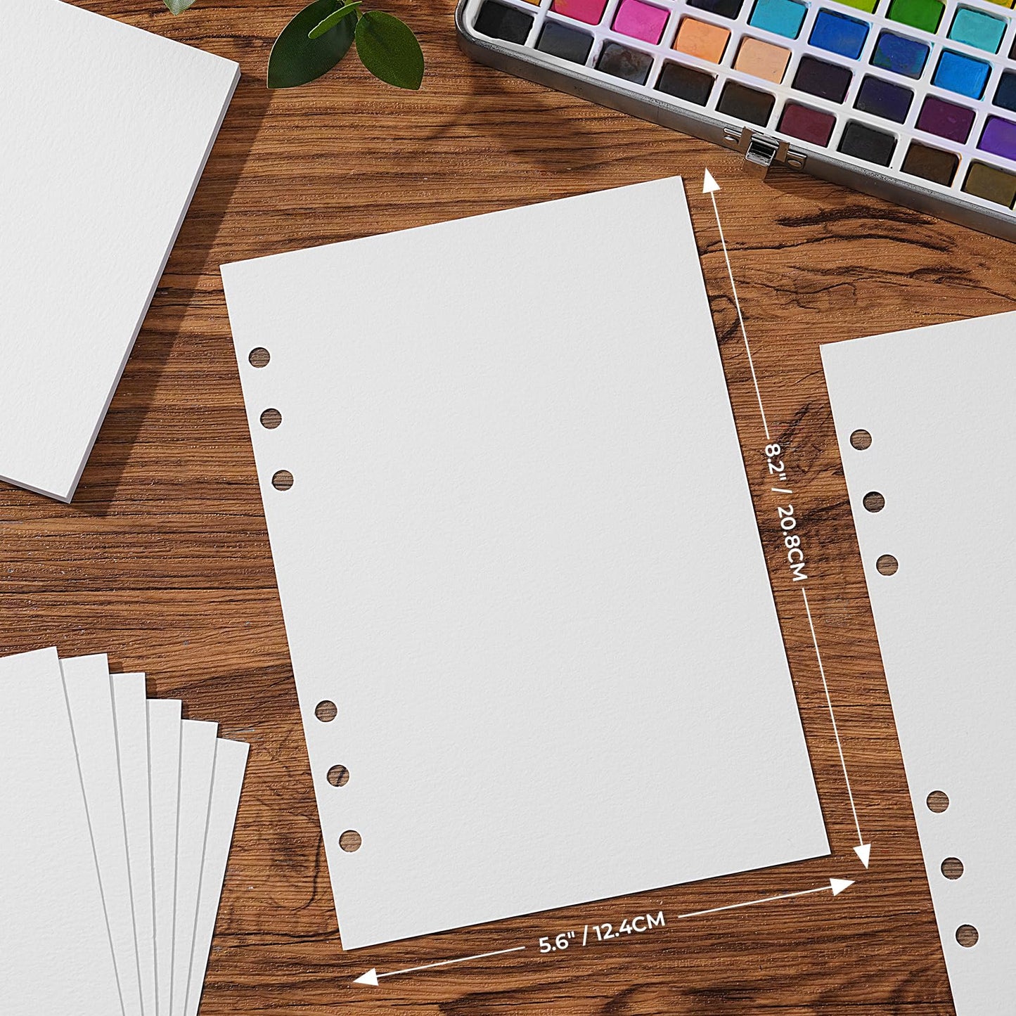 Fuumuui Watercolor Sketchbook Paper Refill - 20 Sheets 140 LB (300 GSM) Cold Pressed, Acid-Free Cotton Paper for Painting, Drawing, Art Journaling, Sketchbook As Travel Notebook - 5.6 x 8.2 inches
