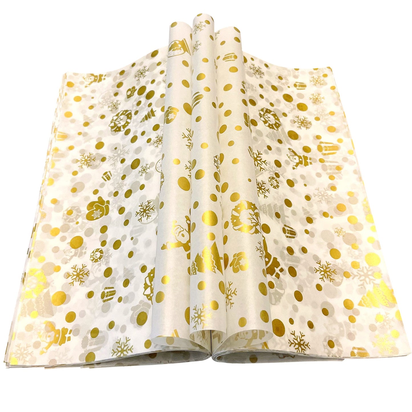Suiwen Christmas Wax Paper Sheets Gold Dot Wax Paper Deli Wraps Tray&Basket Liner Greaseproof for Food (150)