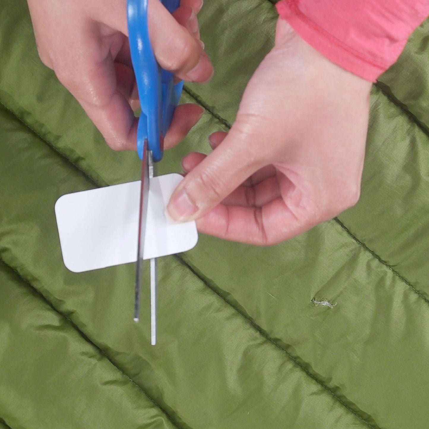 GEAR AID Tenacious Tape Mini Patches with Peel-and-Stick Adhesive to Fix Holes and Tears in Winter Gear, Down Puffer Jackets, Sleeping Bags, Tents, and Rain Gear, Clear, 2 Pack