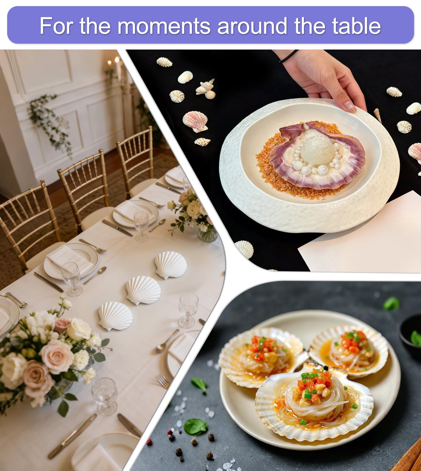 Denking 30 PCS Scallop Shells Mixed Sizes 3–5 Inch Natural White Seashells 3"-3.5" 3.5"-4" 4"-5" for DIY Painting, Craft, Baking, Beach Wedding & Home Decor(30PCS 3 Sizes Mixed)