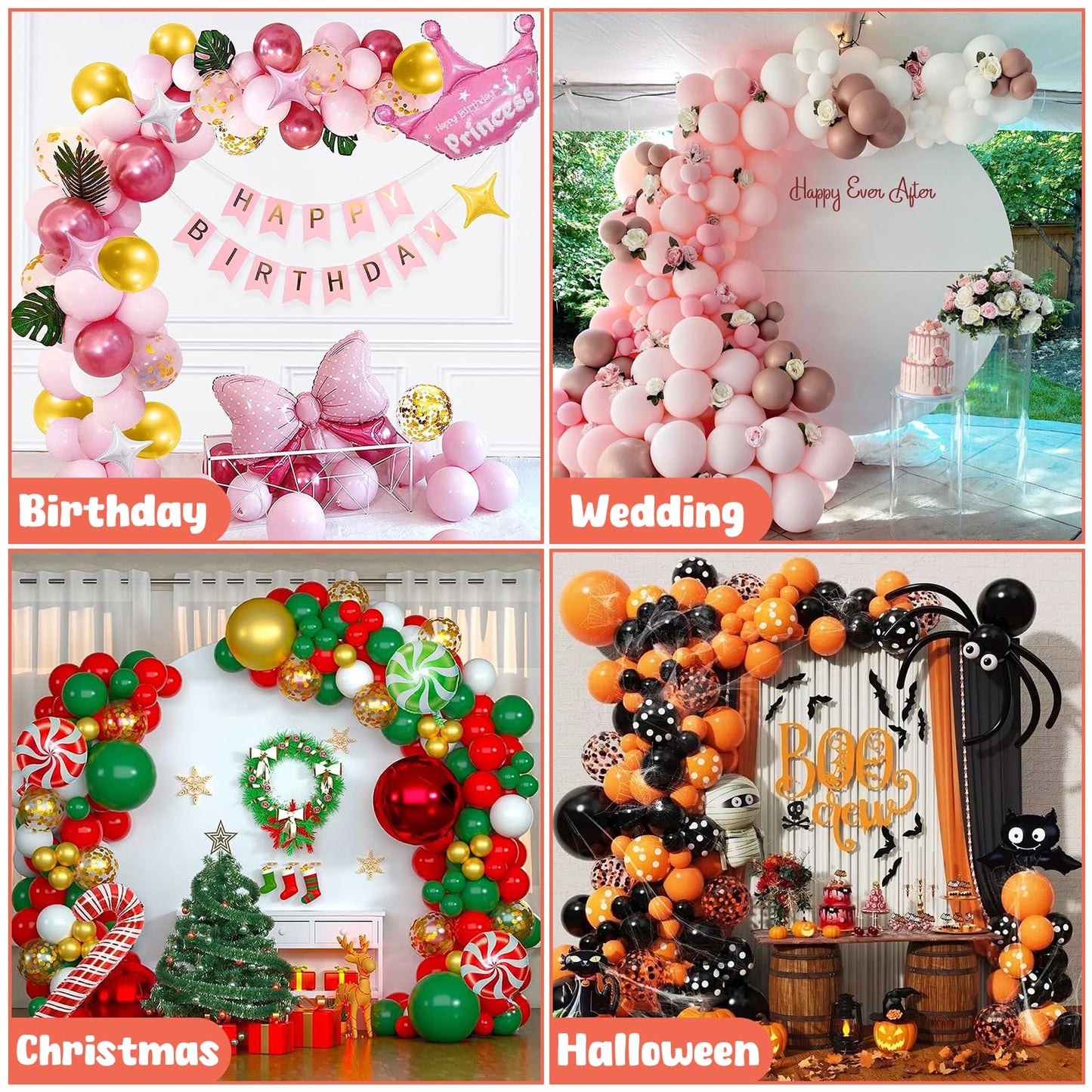 AerWo Balloon Arch Kit 9.35FT & 6FT, Free Bending Half Balloon Arch Stand with Base, Floor Gold Balloon Arch Frame Backdrop for Wedding Birthday Party Baby Shower Yard Lawn Home Christmas Decorations