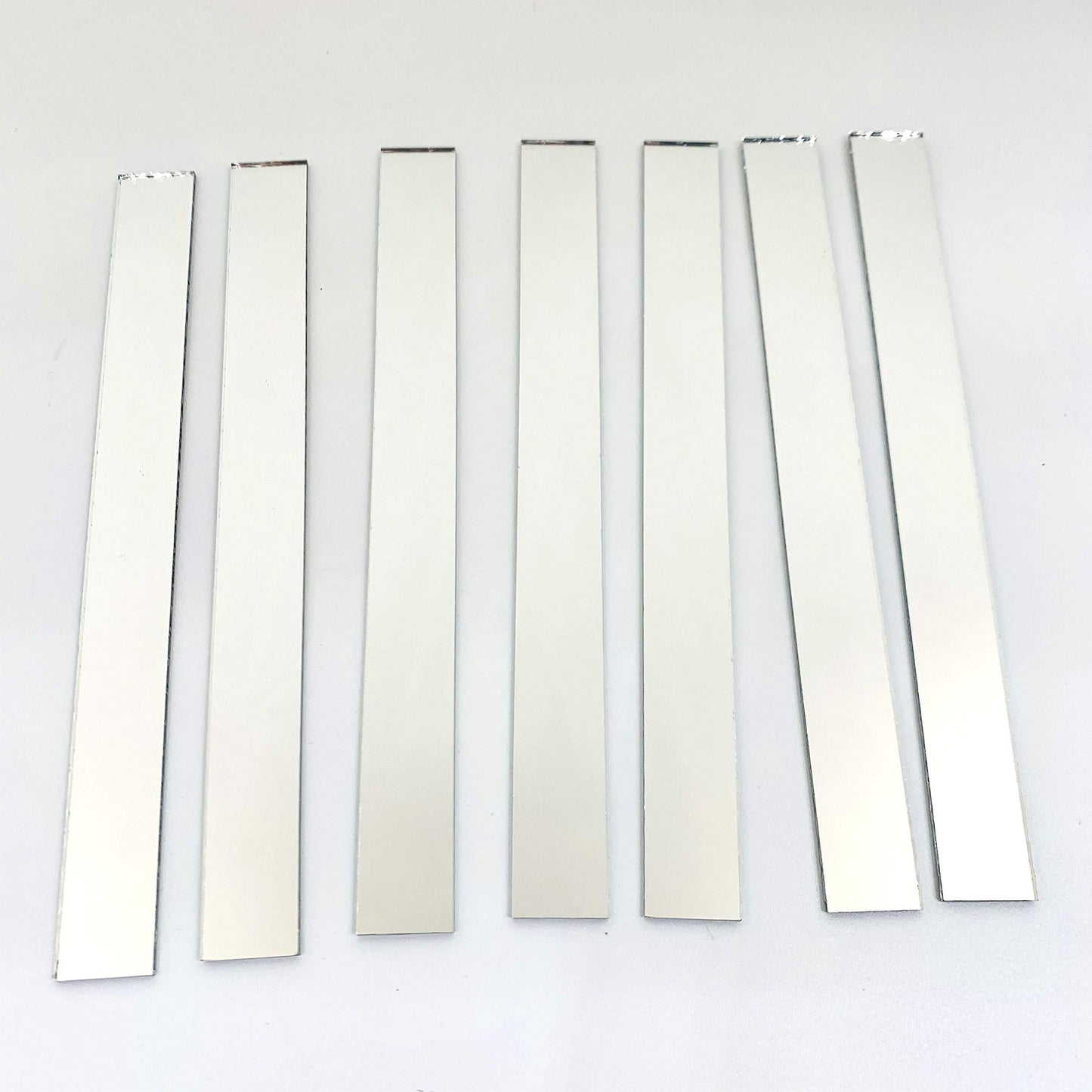 50 Pcs 1/2'' x 5'' Rectangle Mirror Tiles Glass Mosaic Shapes (1/2'' x 5'')