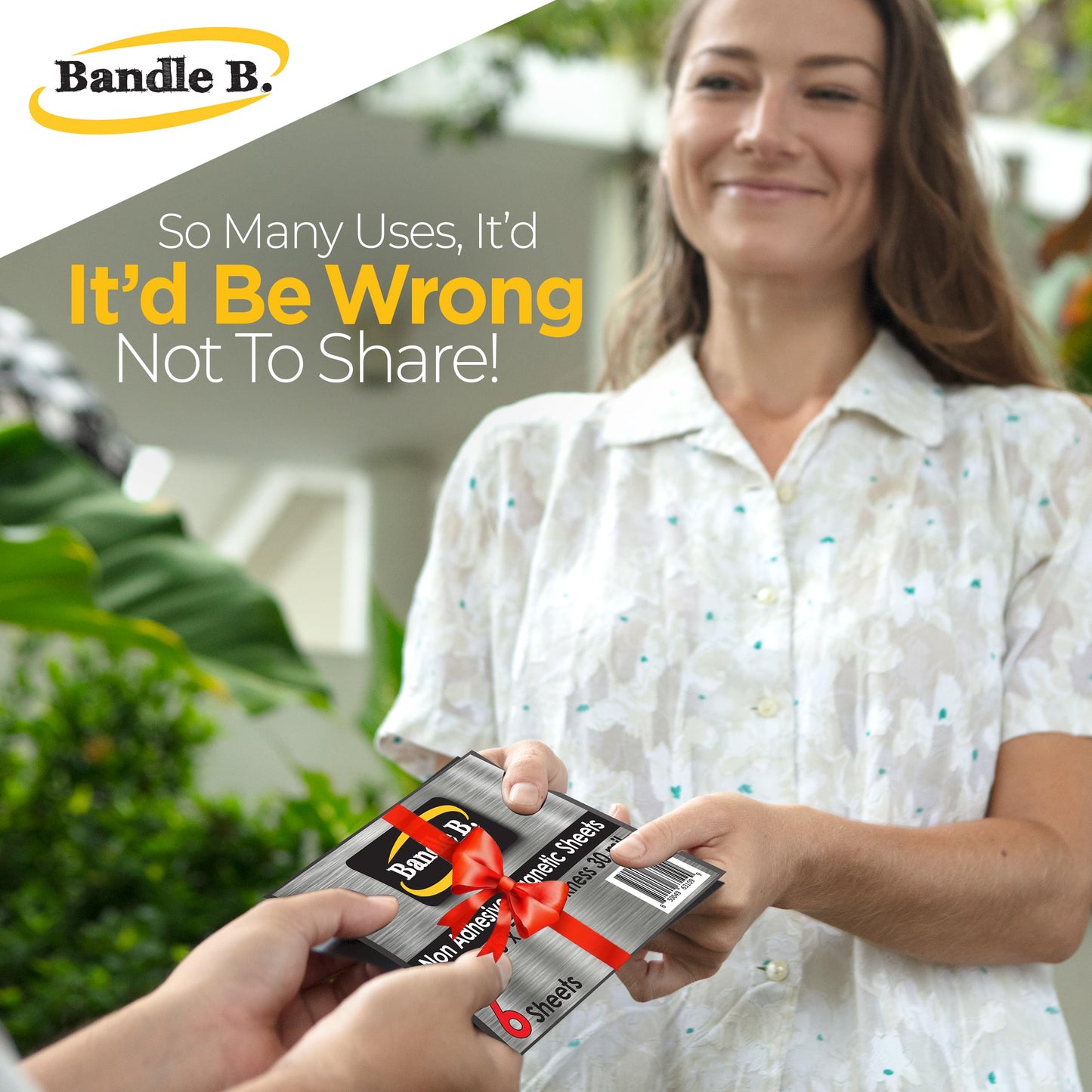 Bandle B Magnetic Sheets for Crafts 8.5"x11". Pack of 10. Flexible Non Adhesive Magnetic Sheet for Metal Cutting Die Storage. Easy to Organize and Cut for Arts & Crafts or Scrapbooking. Thickness 30