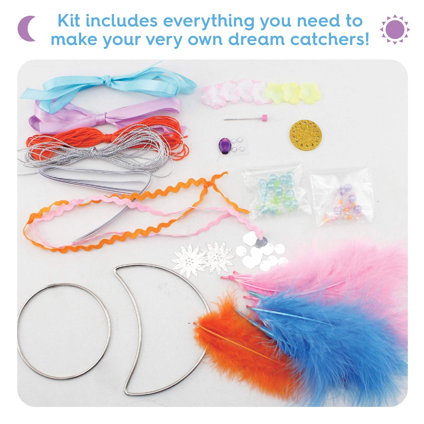 Peachy Keen Crafts Dream Catcher Kit for Kids & Teens - Makes 2 Dreamcatchers - Easy-to-Follow Instructions, Perfect Dreamcatcher Kit for Room Decor, Ages 8-Teen