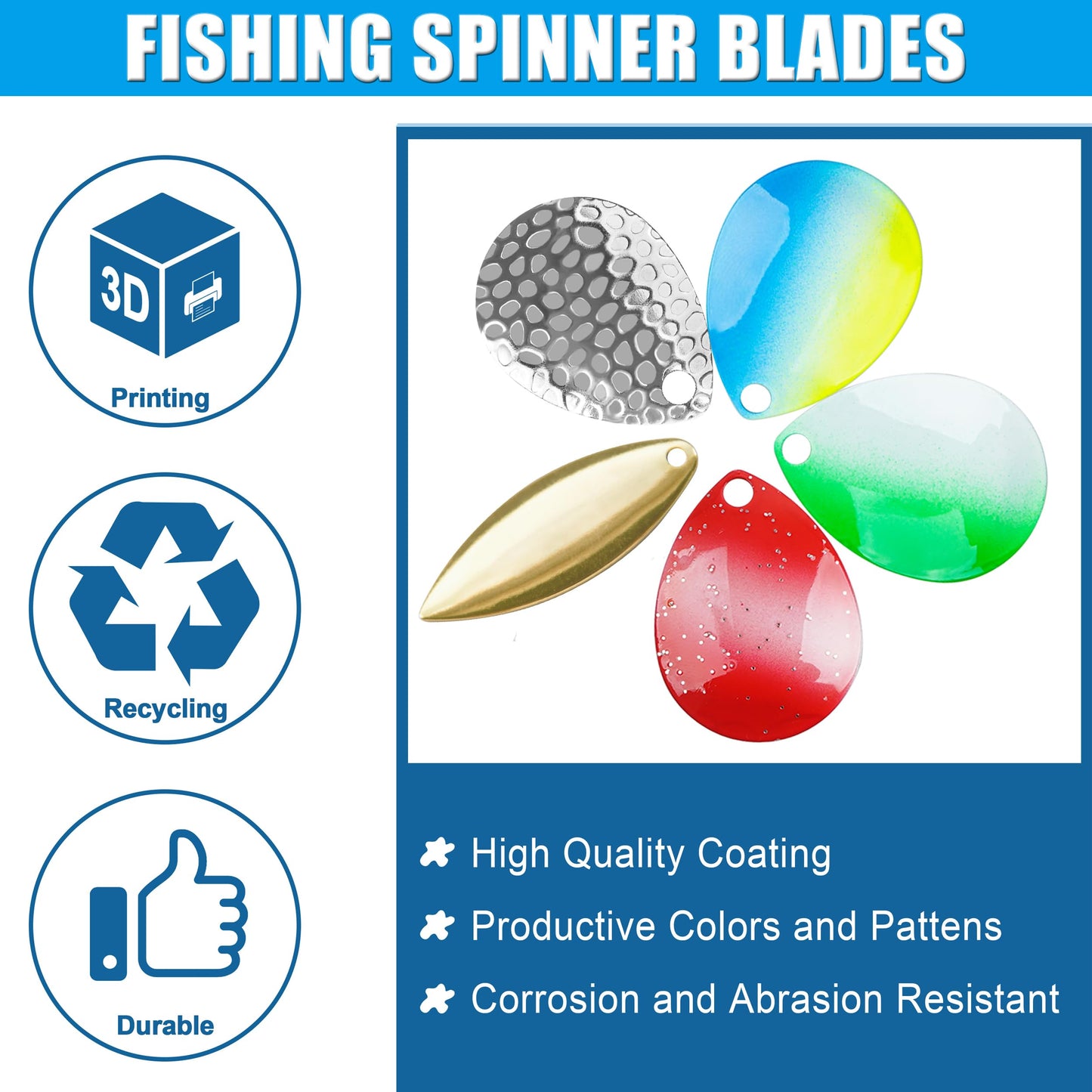 Walleye Rigs Fishing Lure Making Kit, 146pcs DIY Spinner Making Supplies Parts Colorado Blades Clevises Beads Hooks Swivels High Speed Trolling Drilling Rig Fishing Tackle