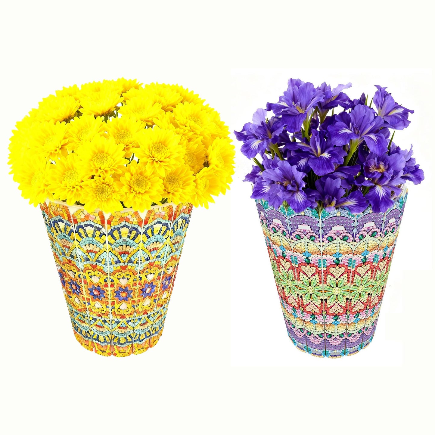 GREENCRUISE Diamond Art Kits for Adults, DIY Flowerpot Diamond Art, Diamond Painting Kit, Ideal Desktop Thoughtful Female Gifts for Living Room Home Decor,2pcsPuYe