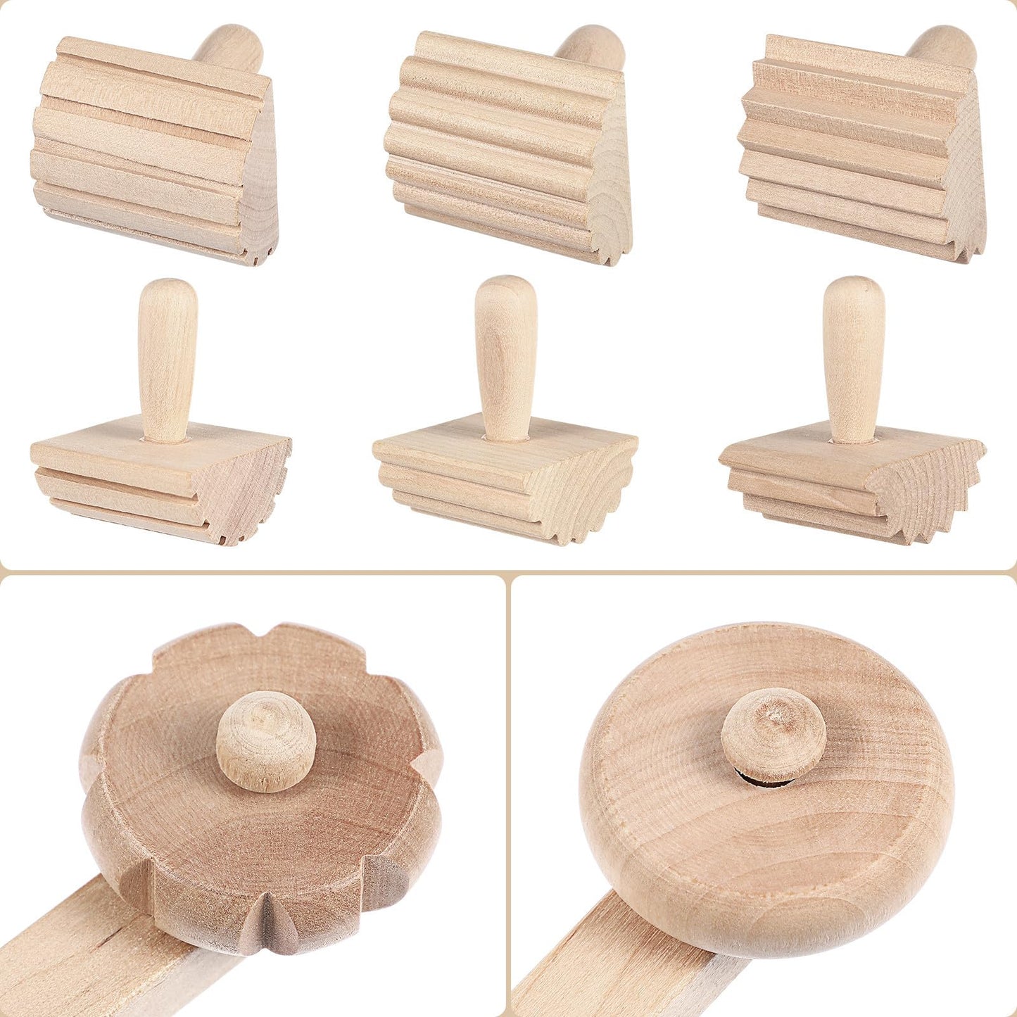 DOITOOL 1 Set Wooden Clay Molding Tools Plasticine Shaping Tool DIY Craft Kit for Children