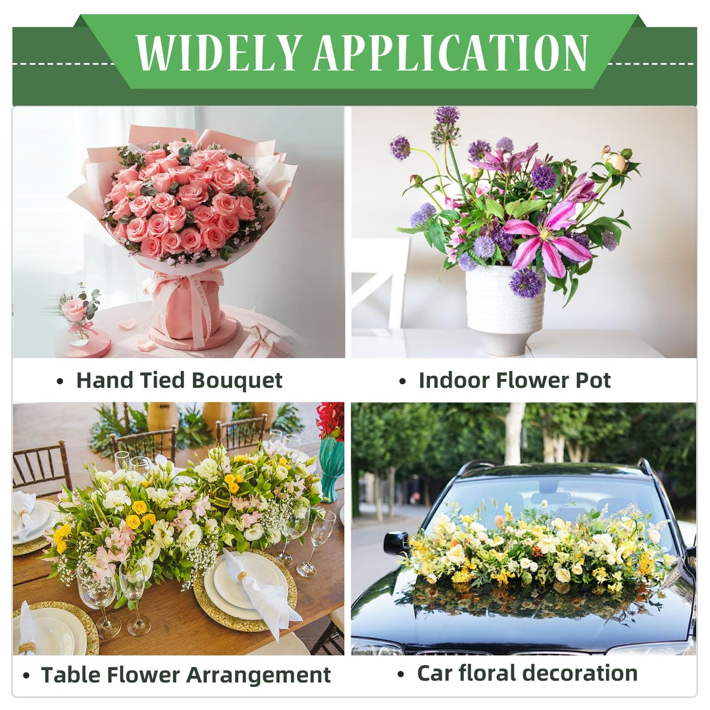 Gardace 6 Pack Floral Foam Blocks Each (8.7"L x 3.5"W x 2"H), Green Wet and Dry Flower Foam for Fresh and Artificial Flower Arrangement, Plant Foam is Suitable for Wedding, Festival Decoration