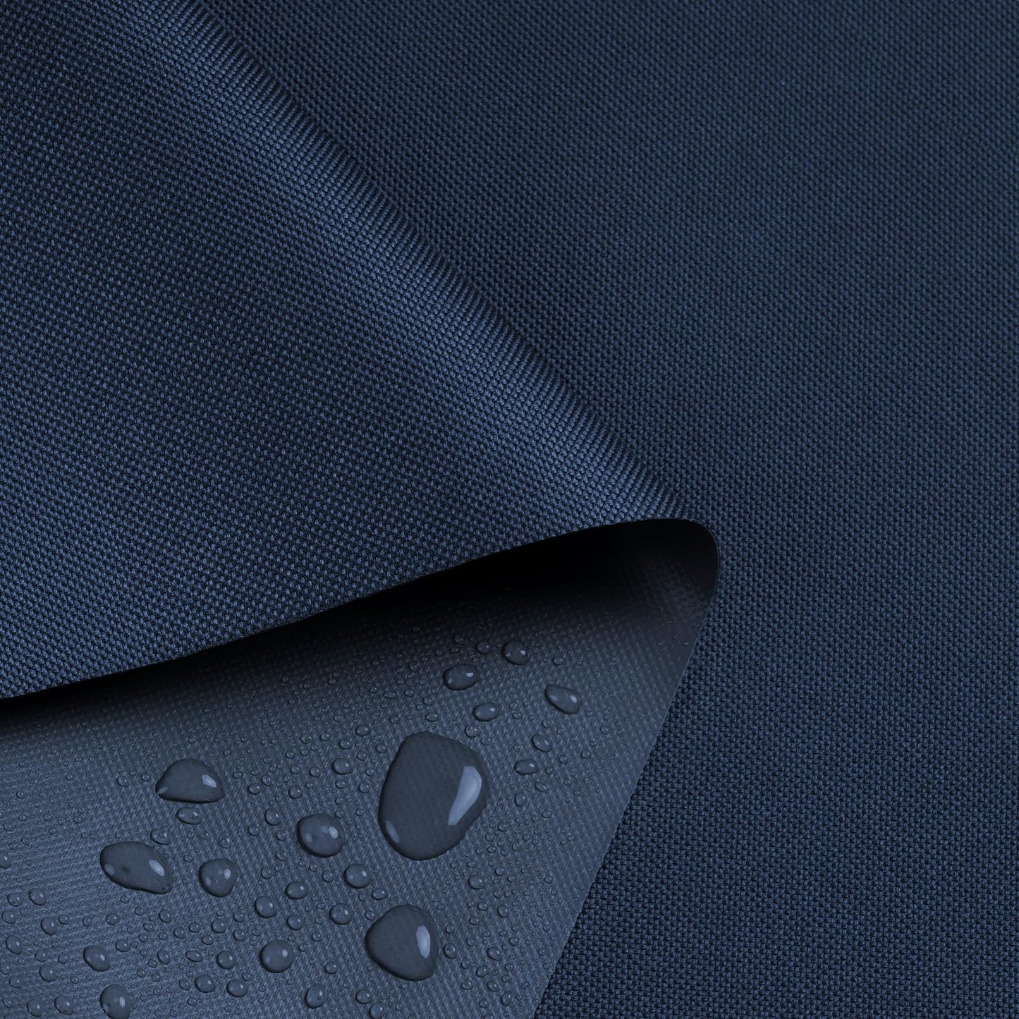 Waterproof Marine Canvas Fabric by The Yard 58"W 600D PVC Backing Water-Resistant Polyester Fabric Upholstery Material for Outdoor Indoor Marine Awning Tent Boat Furniture Cover DIY, 1 Yard Navy Blue