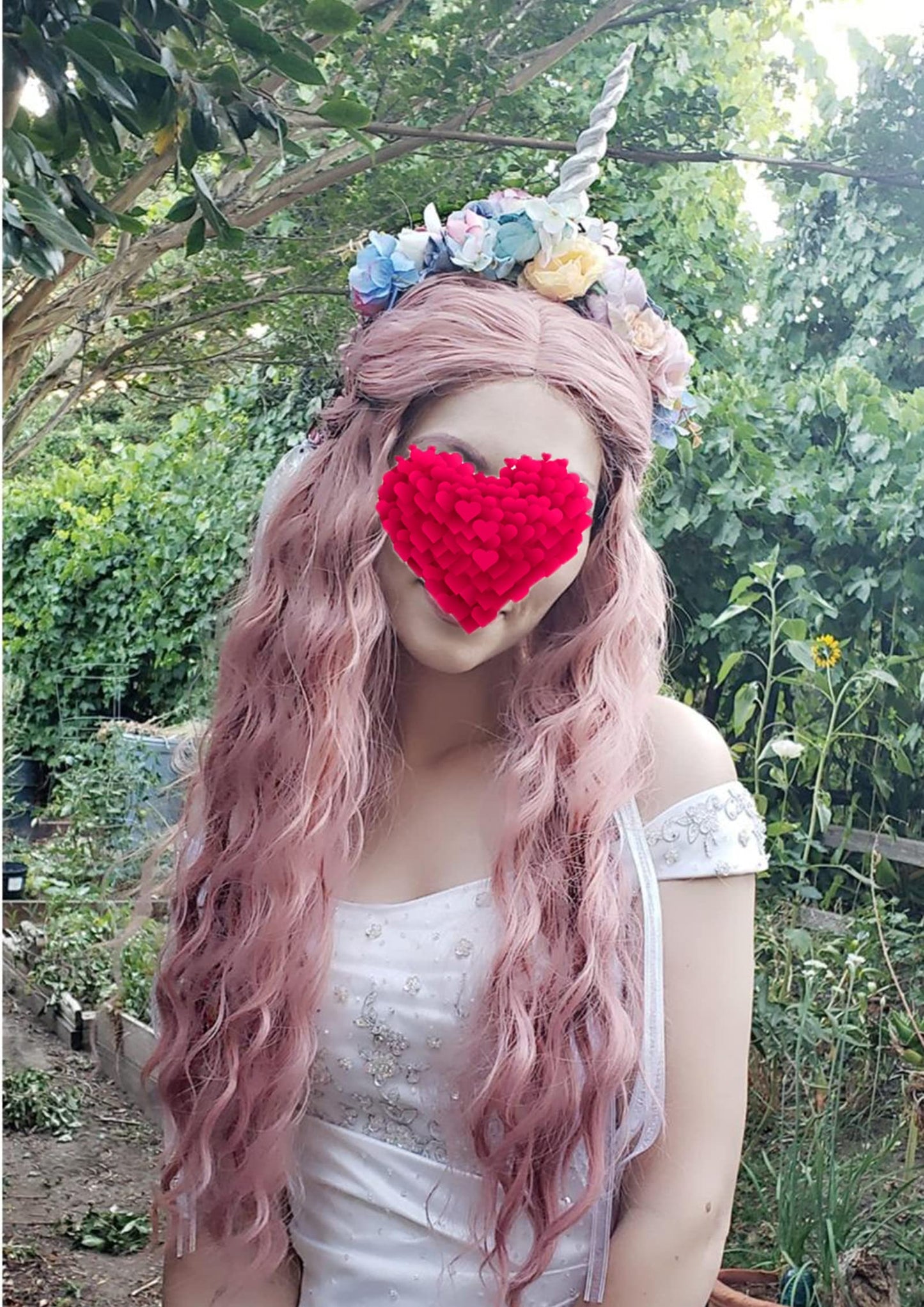 Vivivalue Vine Flower Crown Flower Garland Headband Hair Wreath Floral Headpiece Halo Boho with Ribbon Wedding Party Festival Photos