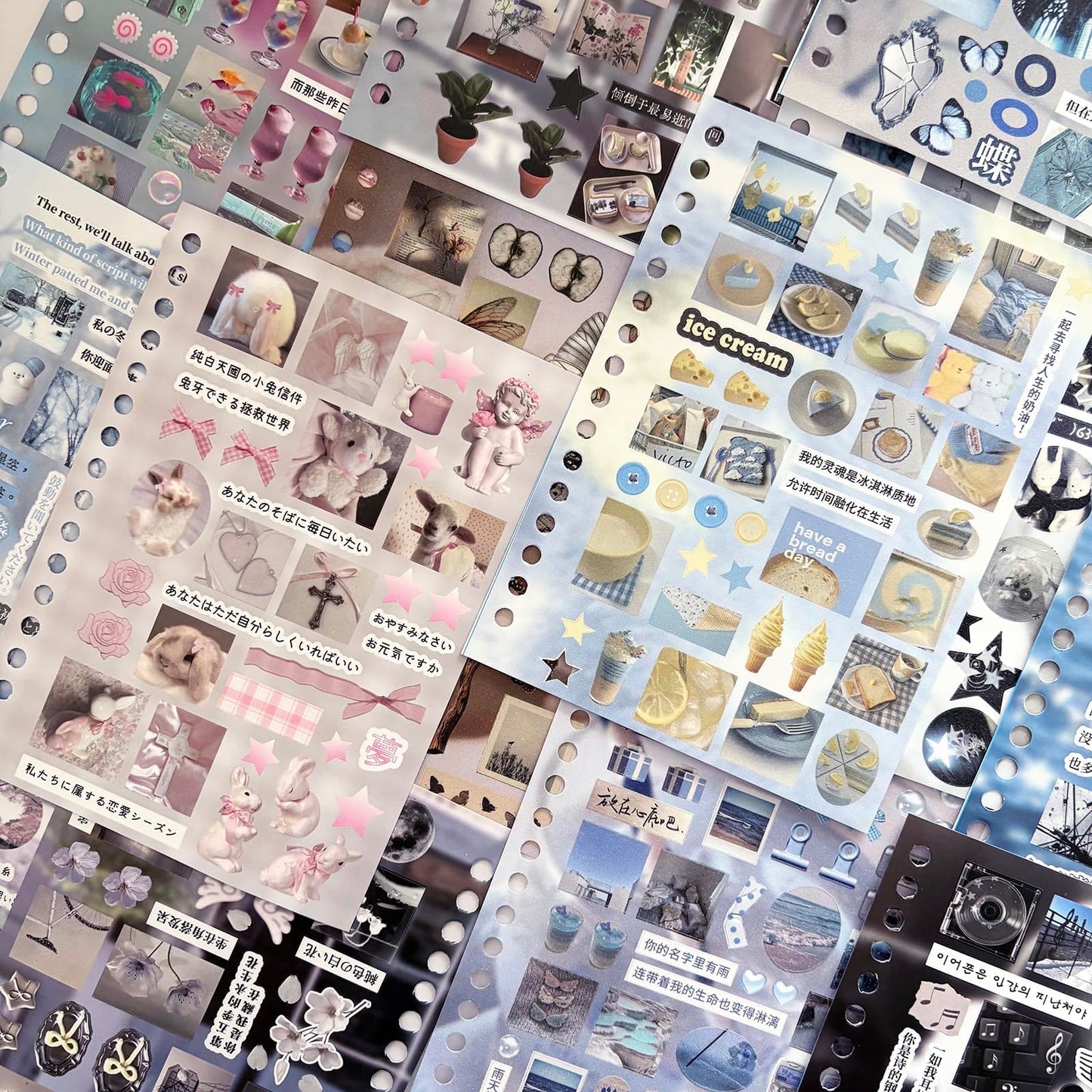 600+Japanese Stickers for Journaling Supplies,30 Sheets Decorative Scenery Sentences Themed Japanese Sticker Book for Scrapbooking,Junk Journal Supplies, DIY Crafts (Monsoon)