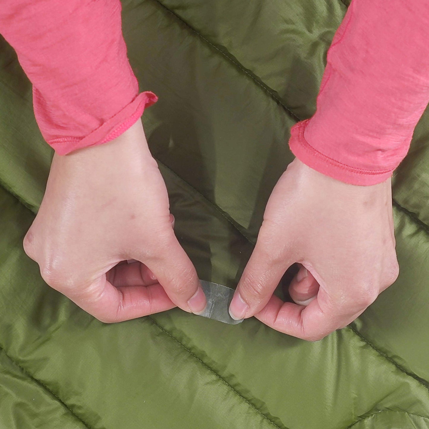 GEAR AID Tenacious Tape Mini Patches with Peel-and-Stick Adhesive to Fix Holes and Tears in Winter Gear, Down Puffer Jackets, Sleeping Bags, Tents, and Rain Gear, Clear, 2 Pack