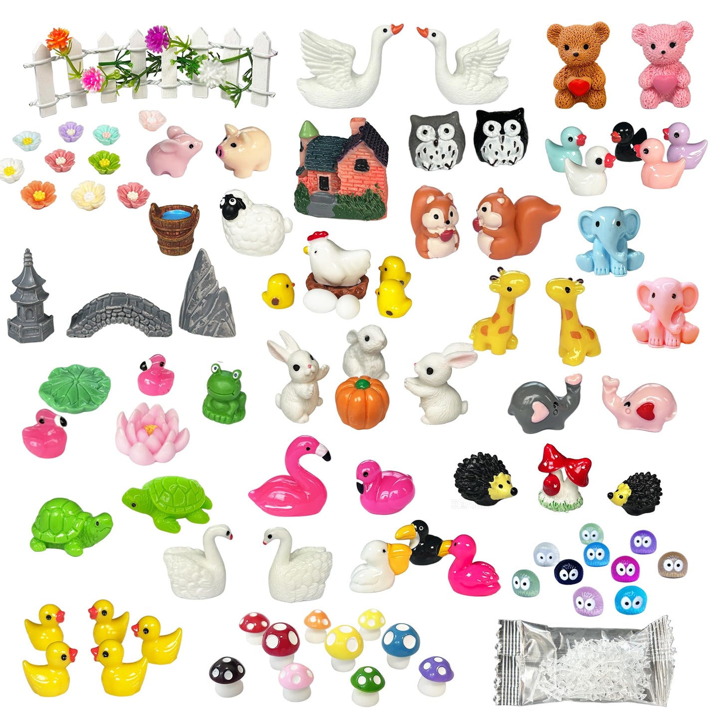 PE.WELLWOO Fairy Garden Accessories 103 PCS Fairy Garden Decor & Terrarium Decor Supplies for Potted Landscape Fairy Garden Kit for Room Decorations