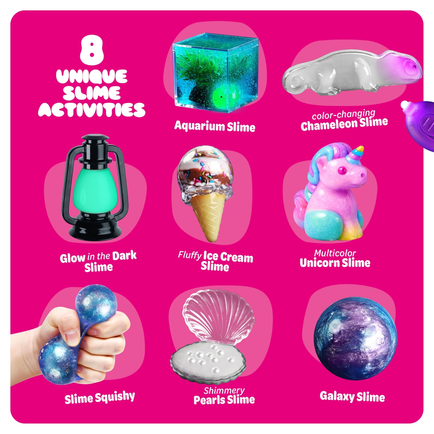 Slime Kit for Girls Ages 8-12 - All-in-One DIY Slime Making Kit, Galaxy Unicorn Glow-in-the-Dark Slime Set, Birthday Gift for Tween Girls 8 9 10 11 12