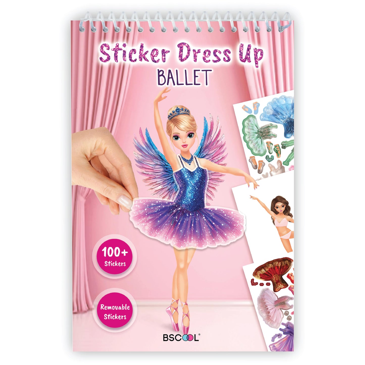 BSCOOL Sticker Dress Up Ballet - Sticker Activity Book for Kids. Learn Girls Fashion Design for Ballet with Stickers and Guides for Kids 5 and up. with 100+ Removable Stickers