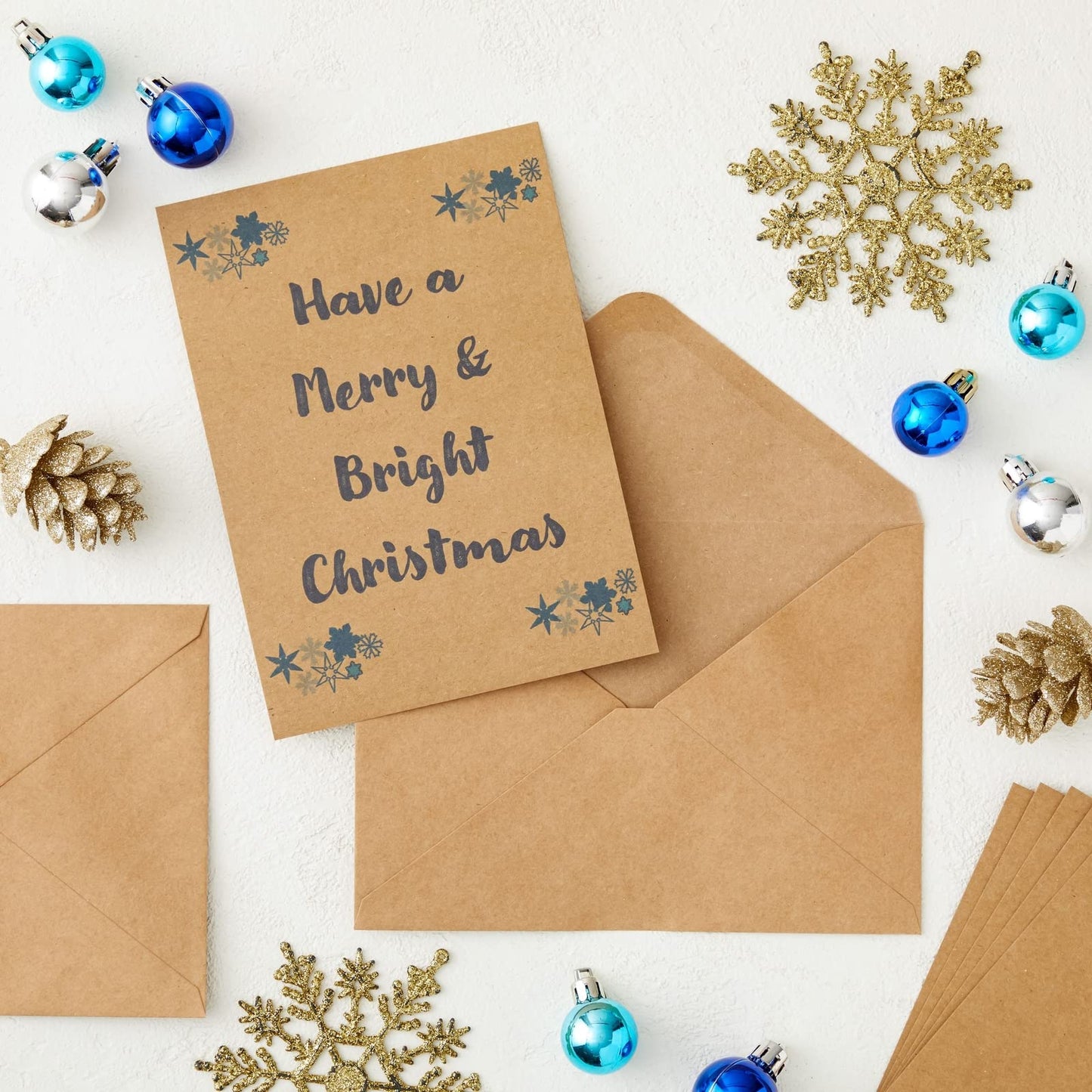 Best Paper Greetings Blank A7 Note Cards & Envelopes Set - Kraft Paper Stationery & Blank Cards and Envelopes - DIY Paper Crafting Supplies & Letter Writing Stationery - 5x7 In, 50-Pack, Brown Kraft