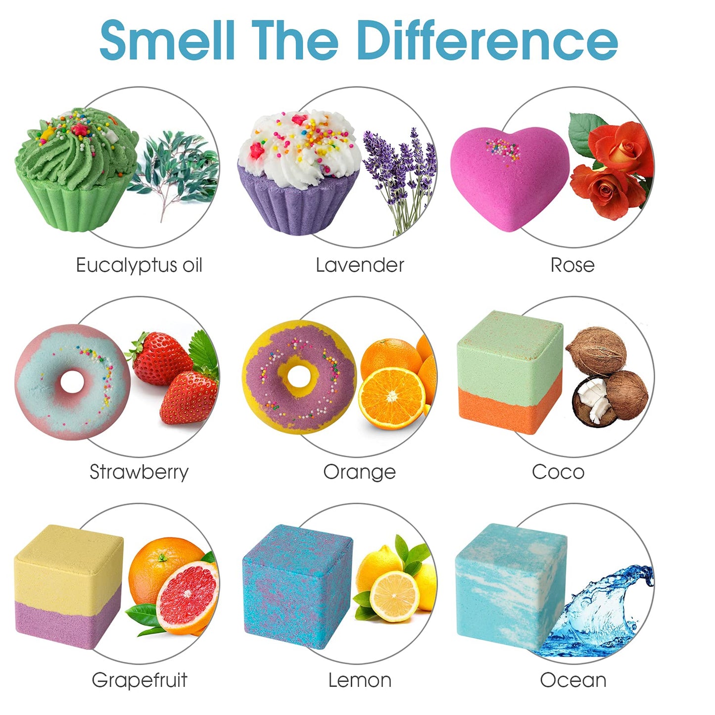 10 Bath Bombs for Kids, Bath Bomb Gift Set, Natural Bubble Bathbombs, Shea Butter Dry Skin Moisturize, Fizzy Spa Bath for Her Mom Women Kids Girls Girlfriend, Birthday, Mothers Day Gifts
