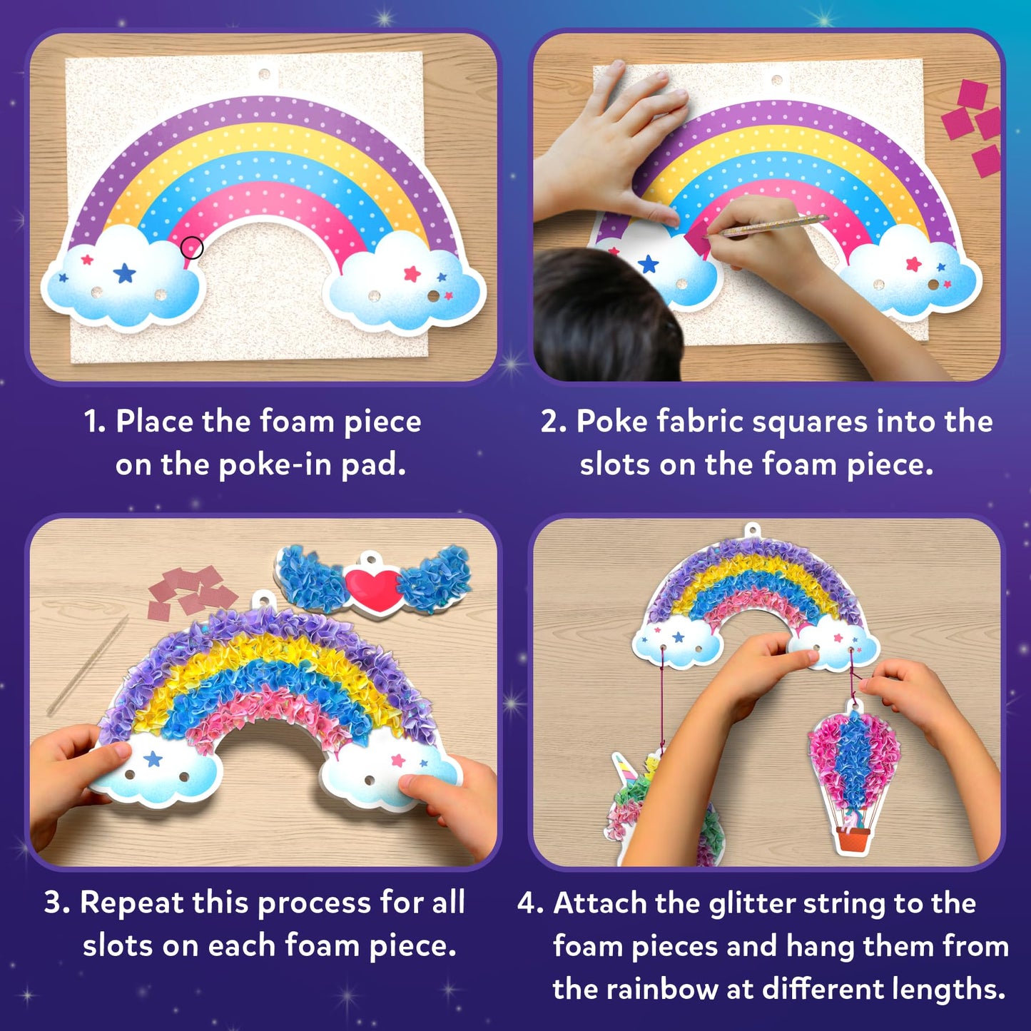 Skillmatics Poke-in Art - Magical Unicorn Dream Decor, Mess-Free Fun for Kids, DIY Wood Craft Kits, Screen-Free Activity, Gifts for Ages 4, 5, 6, 7, 8, 9