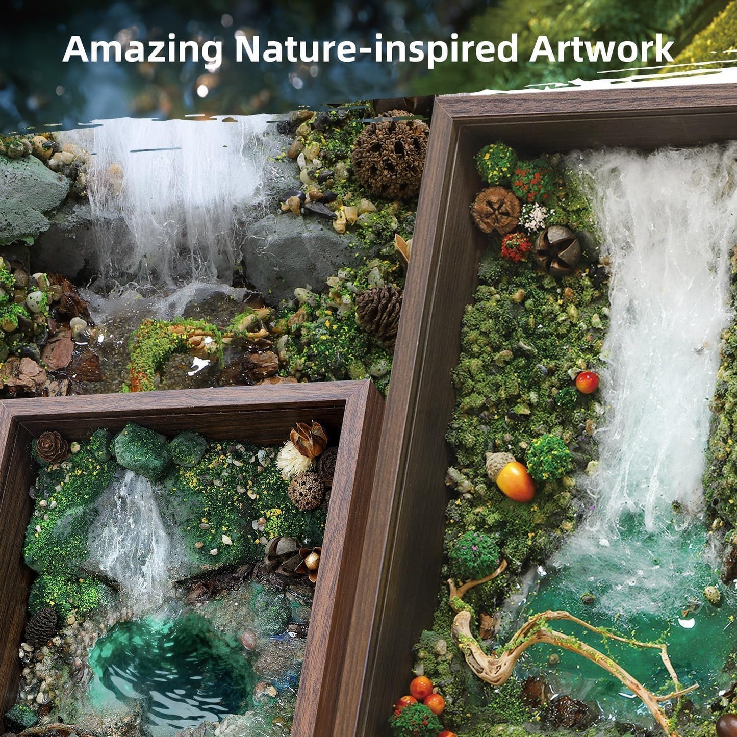 Microland Calming Craft Kits for Adults DIY Zen Forest Landscape Resin Craft Kit Fun Creative Crafting Set for Teens Women Relaxing Adult Activities on Ladies Night Crafty Artist Gift for Mom Birthday