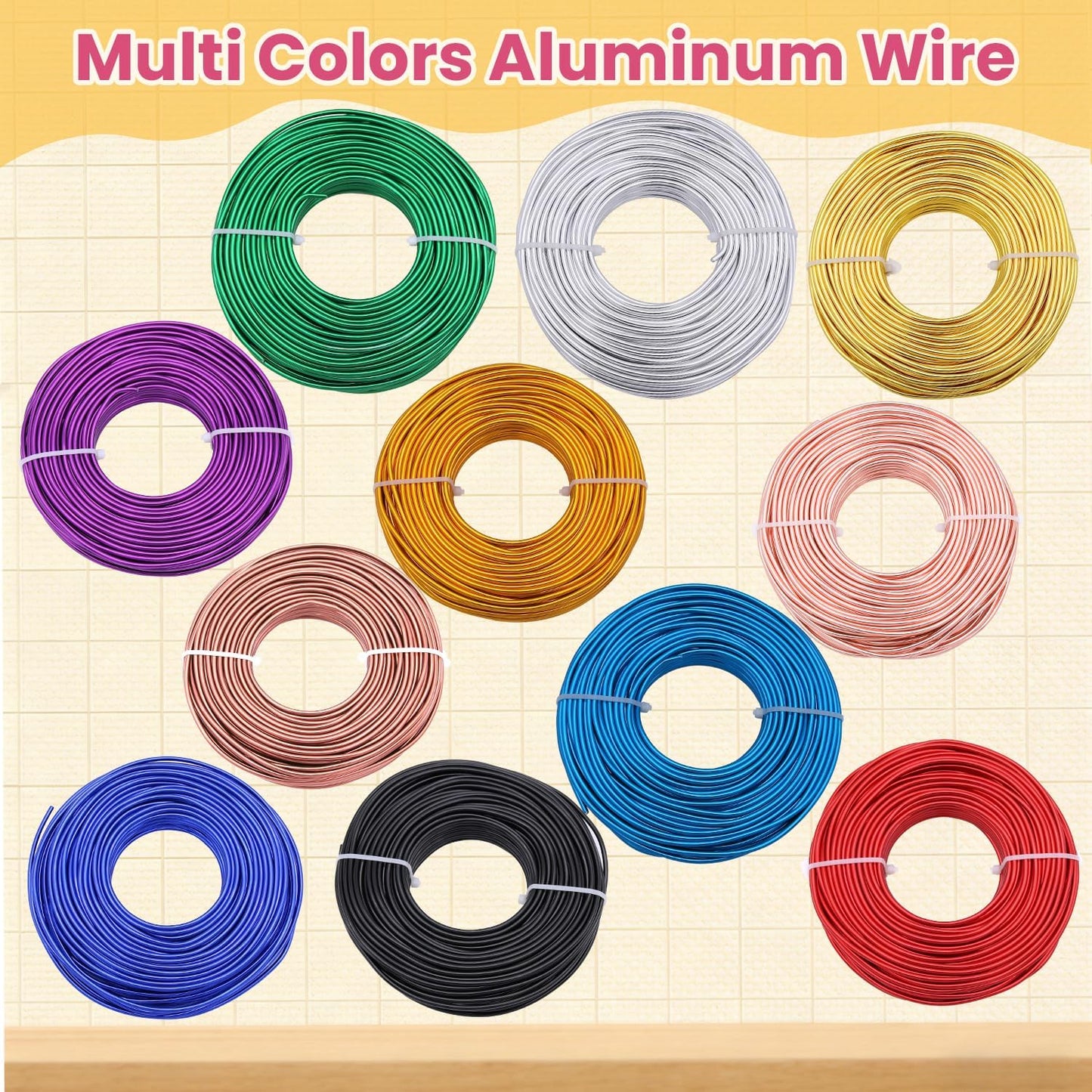 Red Aluminum Craft Wire 2mm×100FT Bendable Metal Wire 14 Gauge for Christmas Jewelry Making DIY Art Projects Floral Fishing Reusable Wires