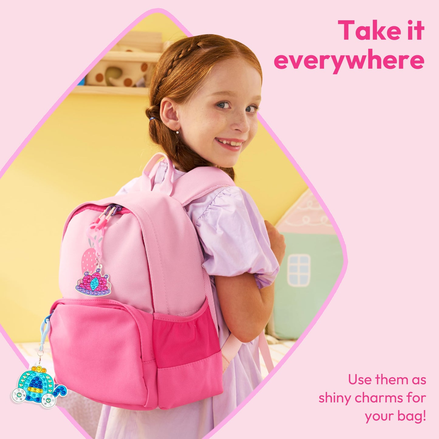 Klever Kits 16 Projects Gem Princess for Kids, Make Your Own Diamond Gem Painting Kit, Arts and Crafts for Girls Ages 6-12, Gem Craft Activities Kits, Premium Art Gift Ideas for Girls Ages 6, 7, 8+