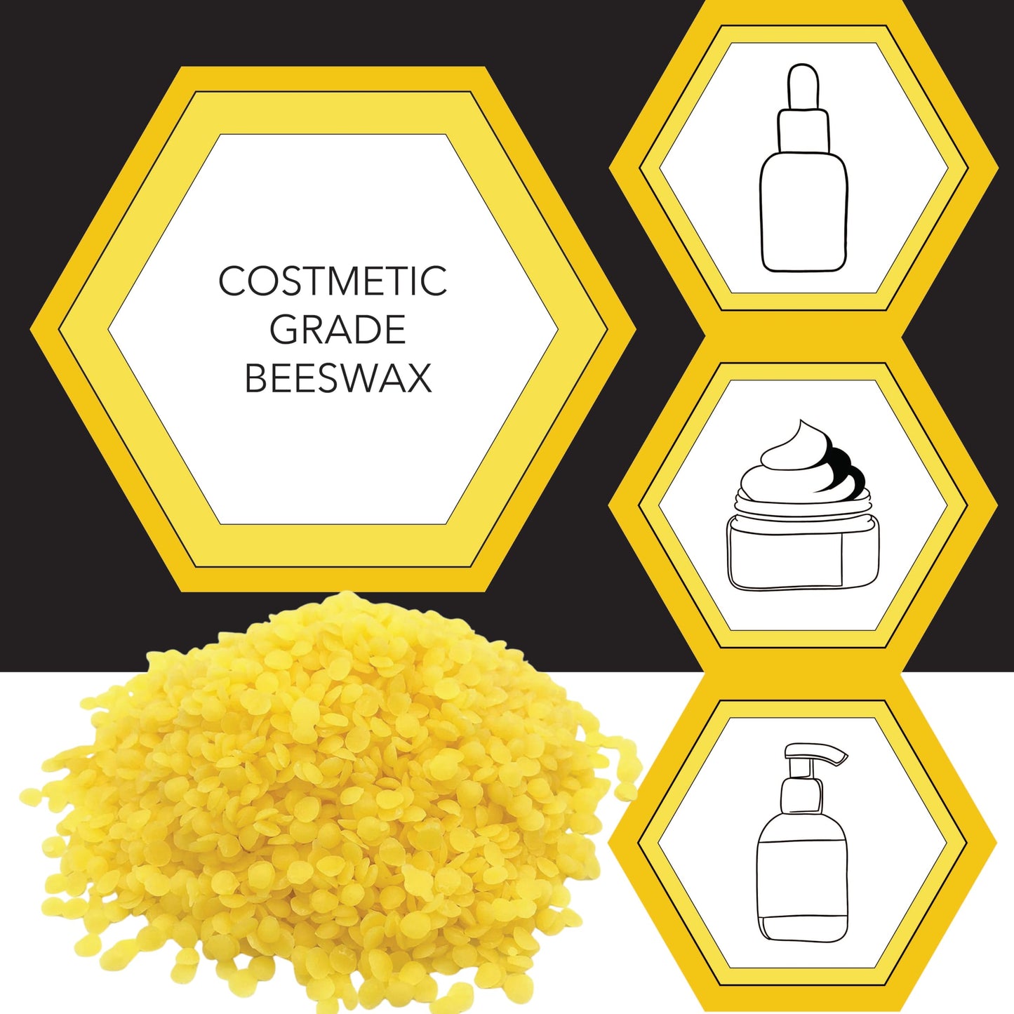 Beesworks Yellow Beeswax Pellets (1 lb) | 100% Pure, Cosmetic Grade, Triple-Filtered Beeswax for DIY Skin Care, Lip Balm, Lotion, and Candle Making