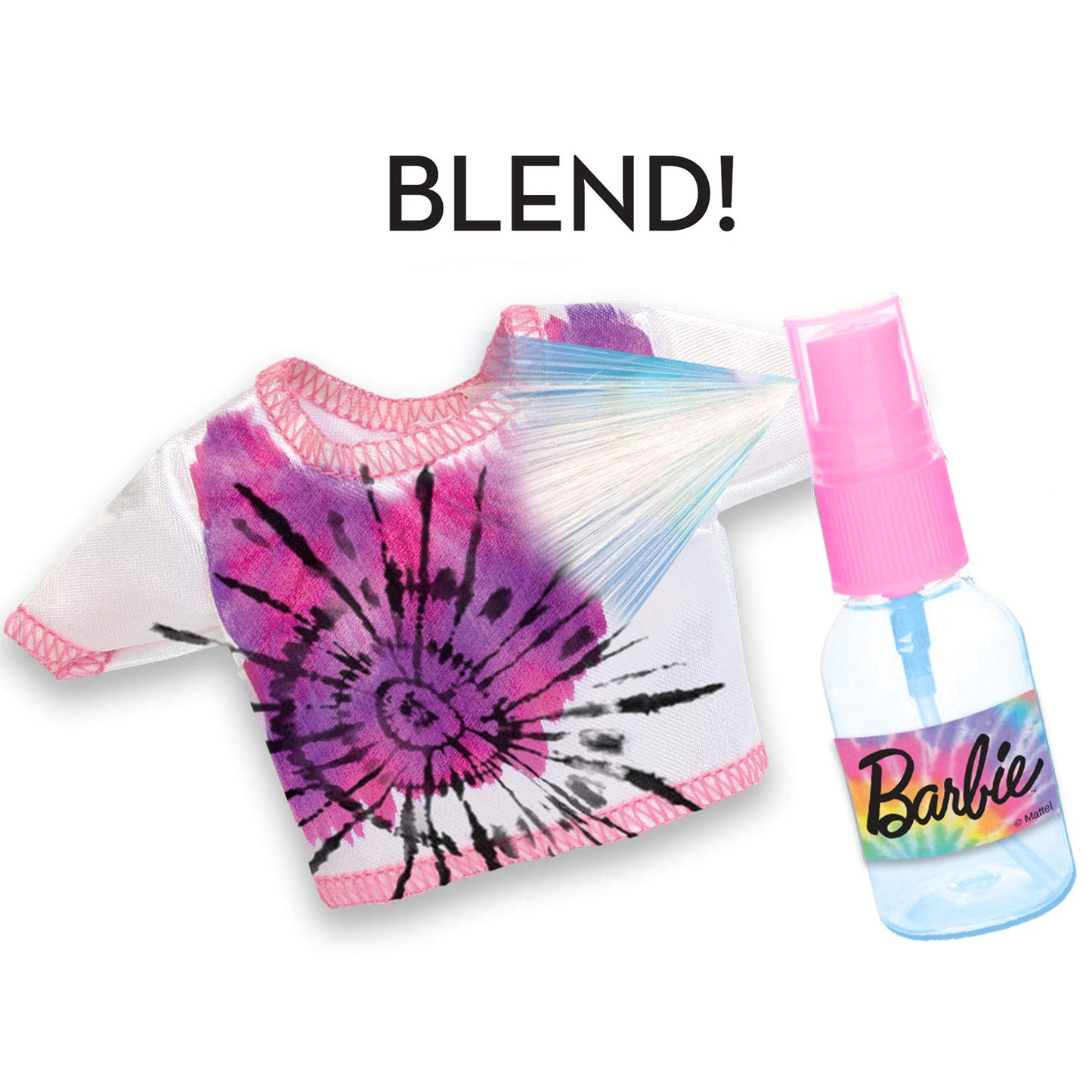 Tara Toys Barbie Tie-Dye Fashion Designer Kit – DIY Design Set for Girls with Dresses, Markers, Stickers & Tools – Create Real Barbie Outfits, Craft Activity for Kids Ages 6+