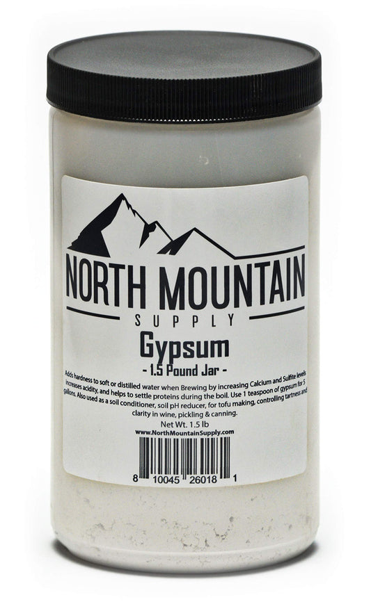 North Mountain Supply - GY-1.5lb Food Grade Calcium Sulfate (Gypsum) (1.5 Pounds)