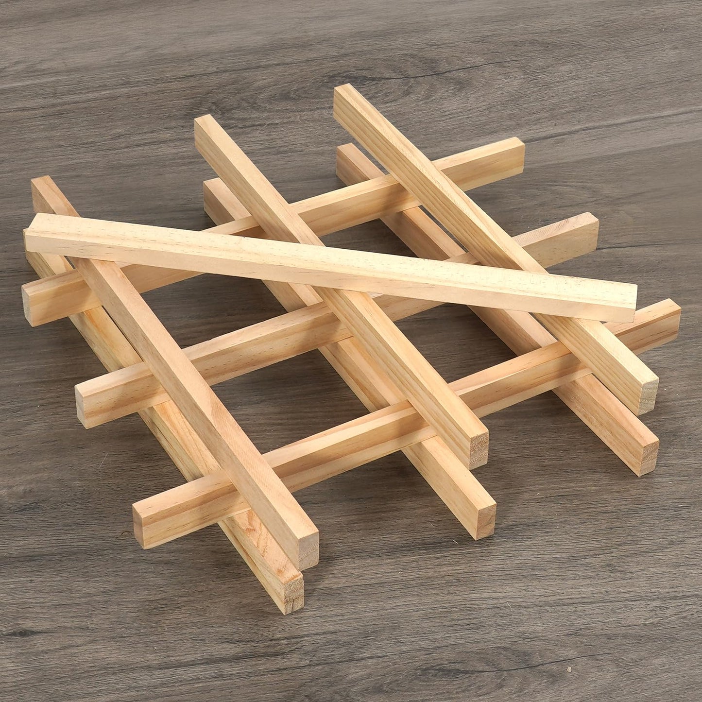 Wood Strips Slats for Wall, Square Wooden Dowels for Crafts 1/2"x 1" x 15", 10 PCS Wood Trim Planks for Crafting, Unfinished Pine Wooden Sticks Lumber Pieces for Woodworking Models Making Dollhouses