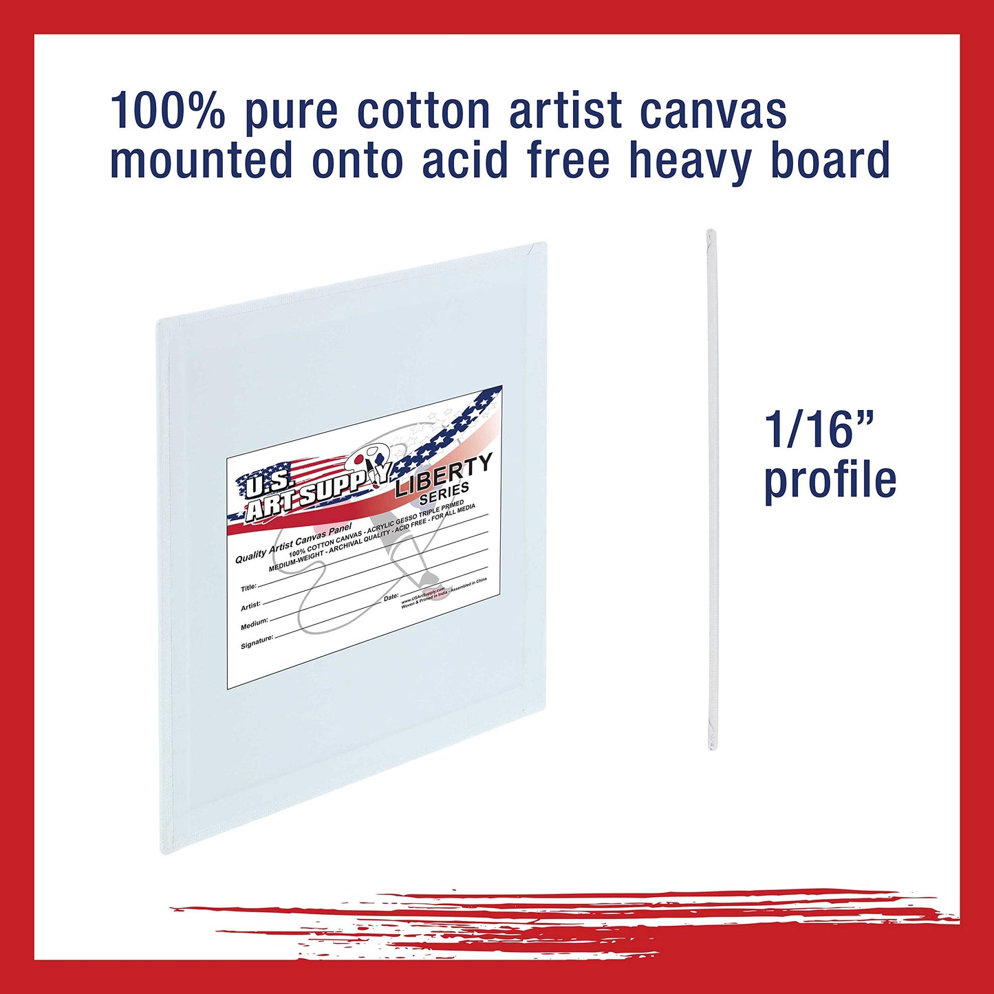 U.S. Art Supply 12 X 12 Inch Art Canvas Board Panels 12 Pack - 8 Ounce Heavyweight Cotton Acid Free Canvases for Painting Acrylics and Watercolor (1 Case of 12 Single Canvas Painting Panels)