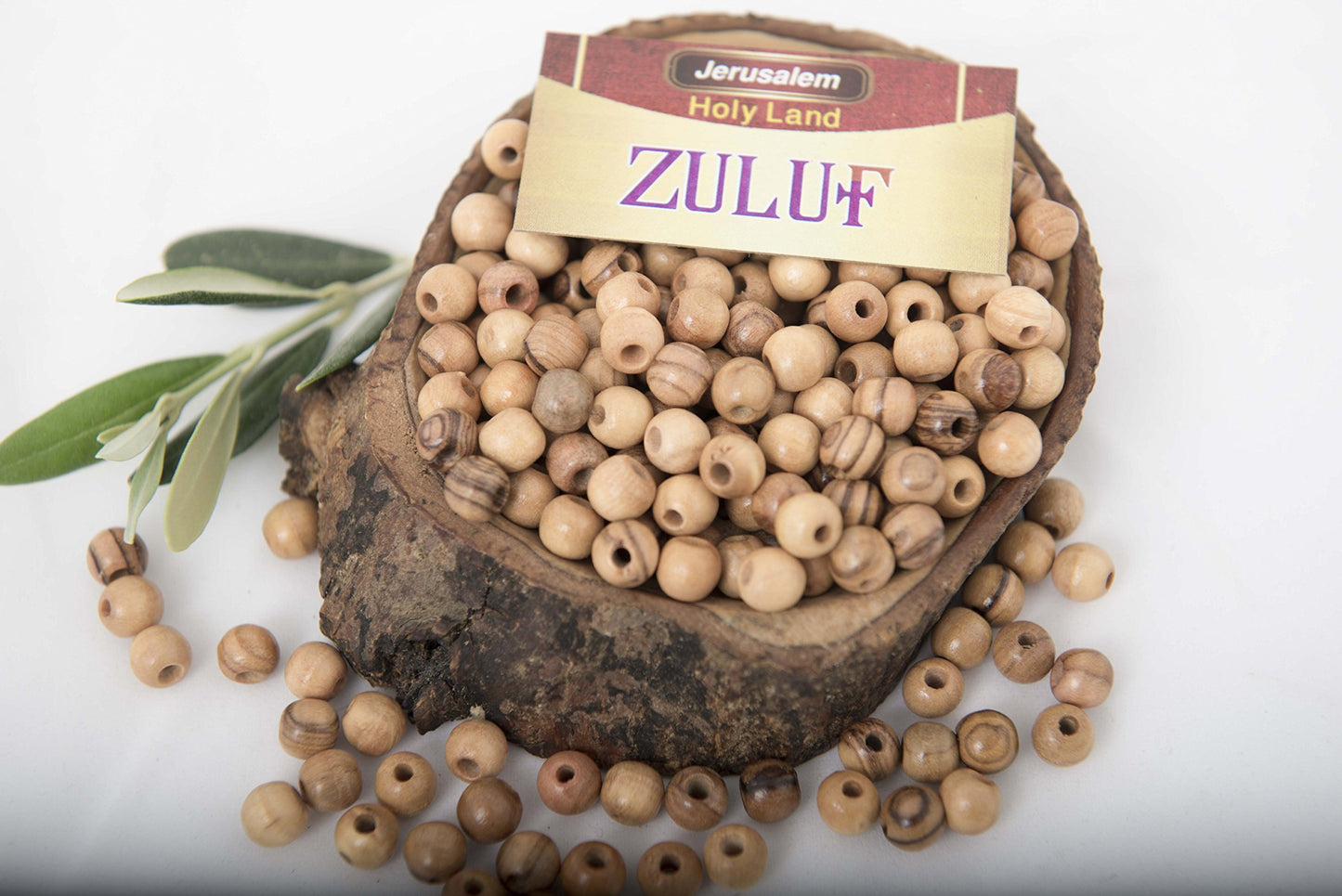 ZULUF 6mm Olive Wood Beads Bulk 500pcs – Natural Wooden Pieces for Jewelry Making, Catholic Rosary Supplies, Bracelet Necklace Craft Parts, DIY Macrame, Holy Land with Certificate BEAD021