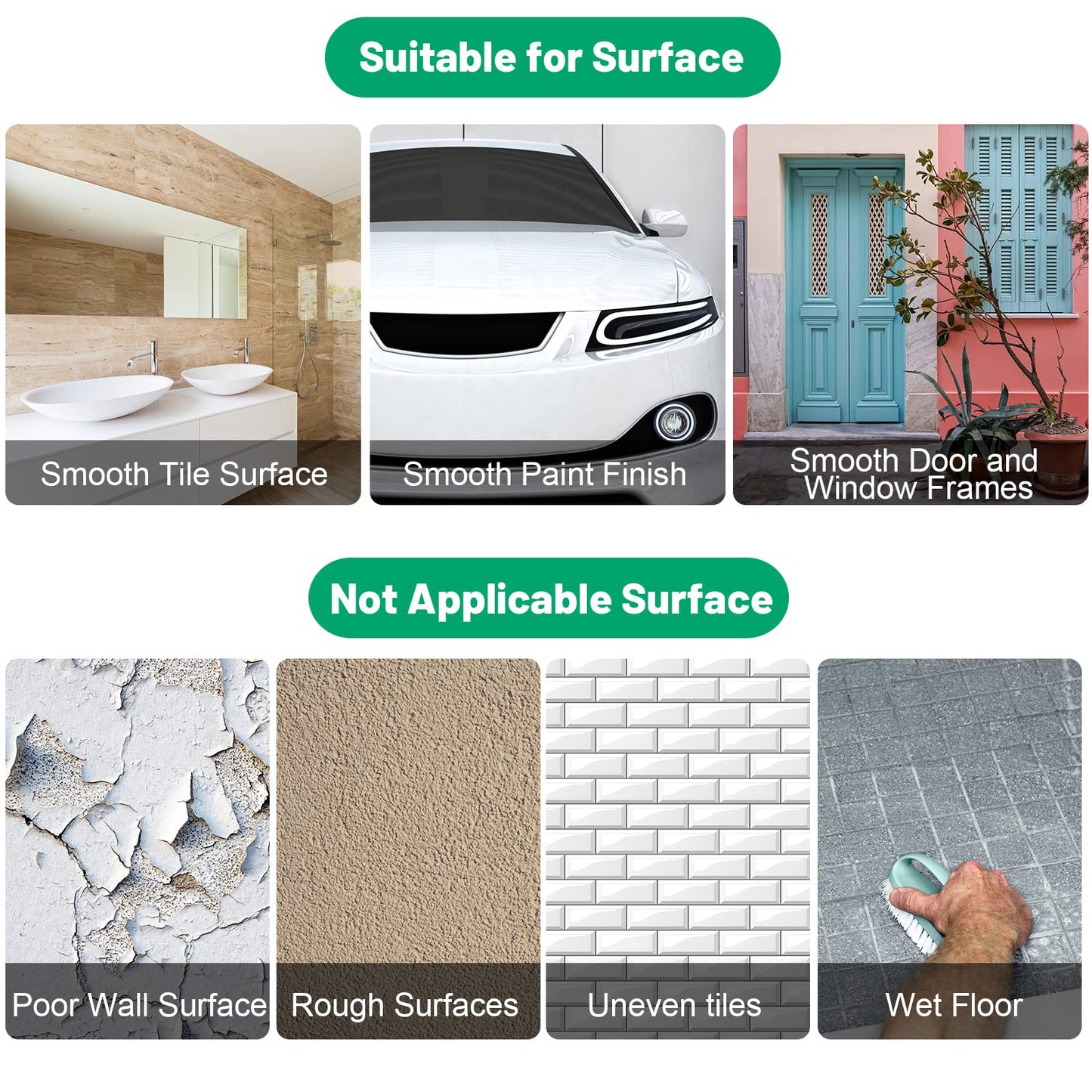 Zonon 3 Sizes Laser Silver Self Adhesive Polyester Film Tape Washi Tape for Car Furniture Graphic Arts Walls Decor, 55 yds(5/15/25mm)