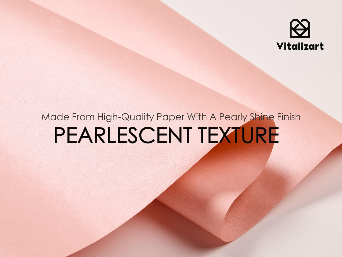 Vitalizart Pink Wrapping Paper Set 17" Pearly-Lustre With Silk Like Satin Ribbon & Gift Tags Recyclable Christmas Gift Wrapping Birthday Baby Shower Wedding Handmade Crafts 197"(16.4 Ft)