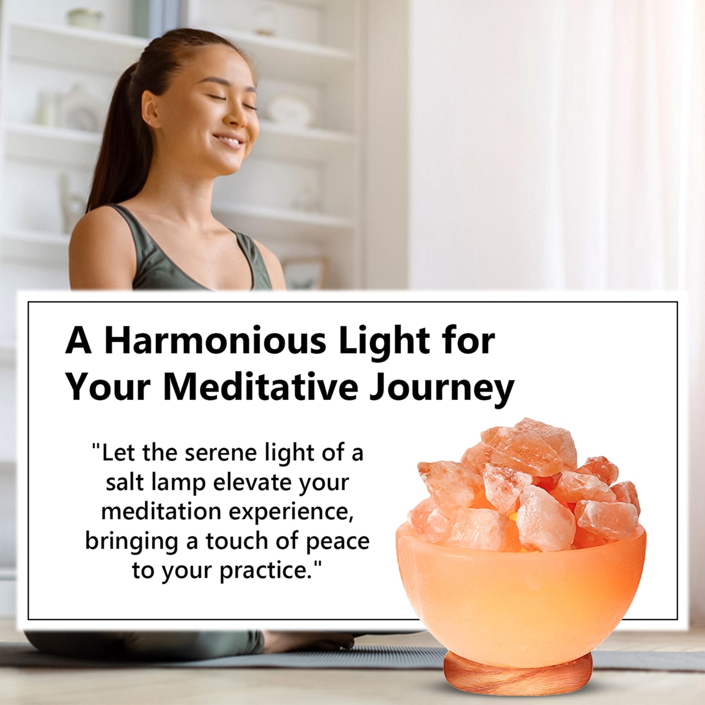 Himalayan Glow Natural Pink Salt Lamp Bowl with Crystal Chunks | Hand-Carved Himalayan Salt Lamp for Air Purification & Calming Ambiance | Home & Office Décor