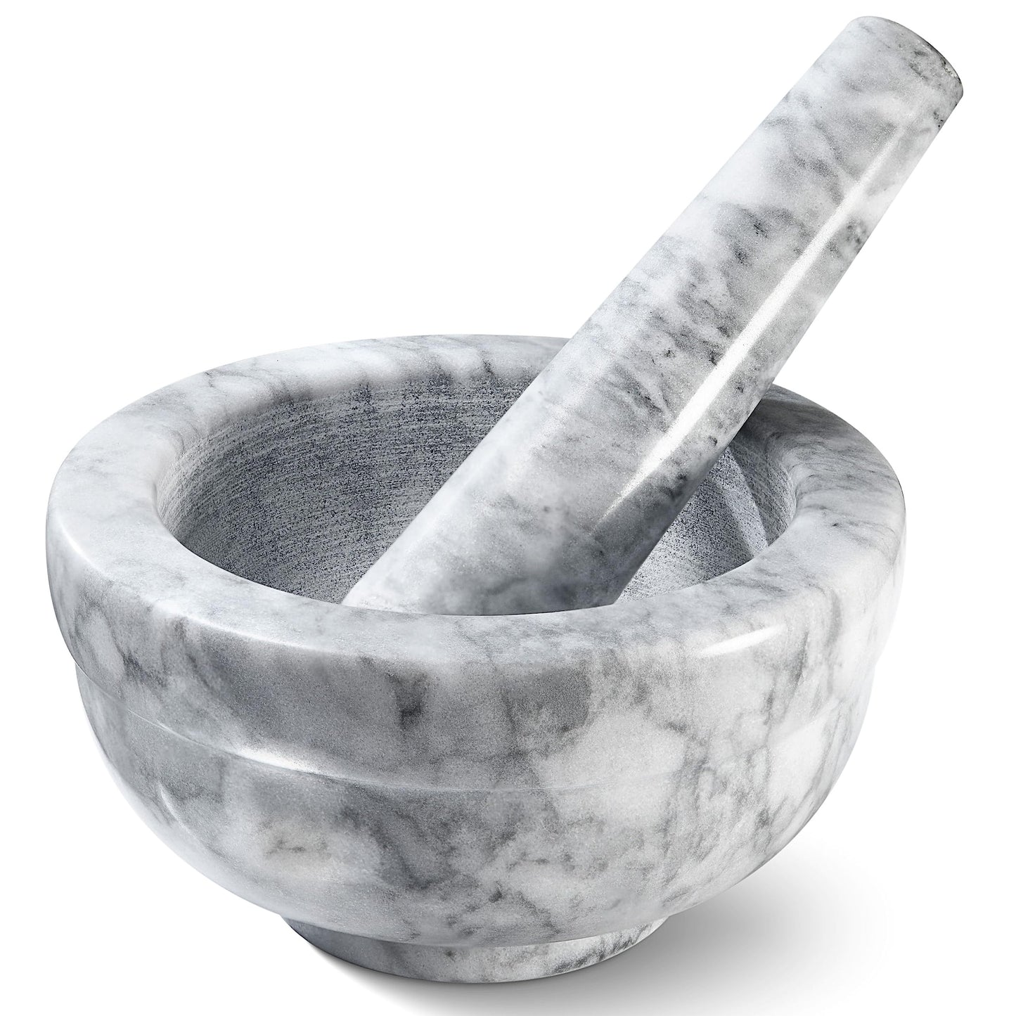 Sagler Mortar and Pestle Set - Small Grinding Bowl Container for Guacamole, Spices, Salsa, Pesto, Herbs - Best Mortar and Pestle Spice and Pills Crusher Set, Holds Up to 3 Oz (4.5 x 2 Inch)