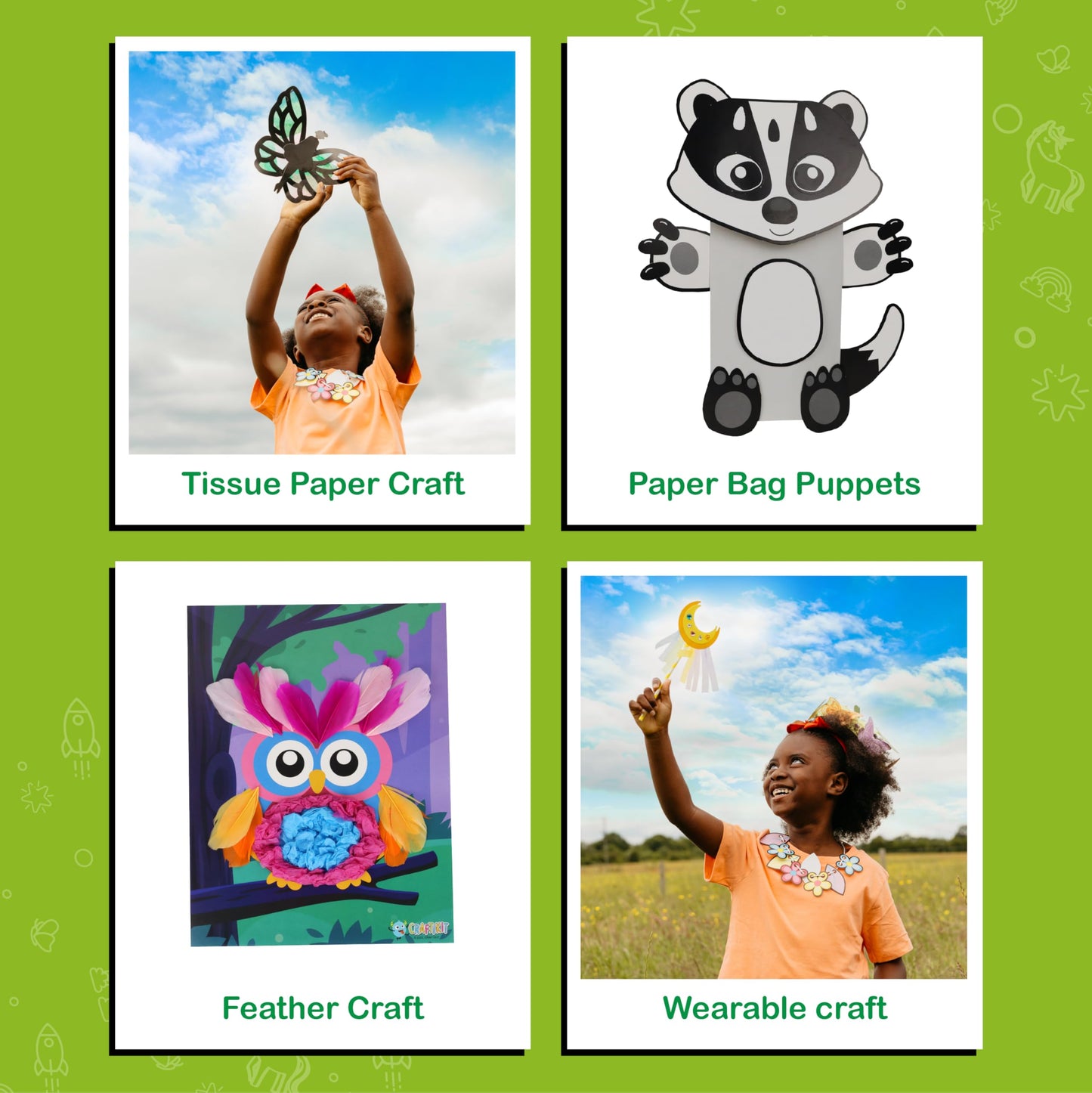 Craftikit® 20 Award-Winning Fairy Garden Crafts for Kids - 20 All-Inclusive Fun Paper Toddler Crafts, Fairy Garden Kit for Kids Ages 3-10