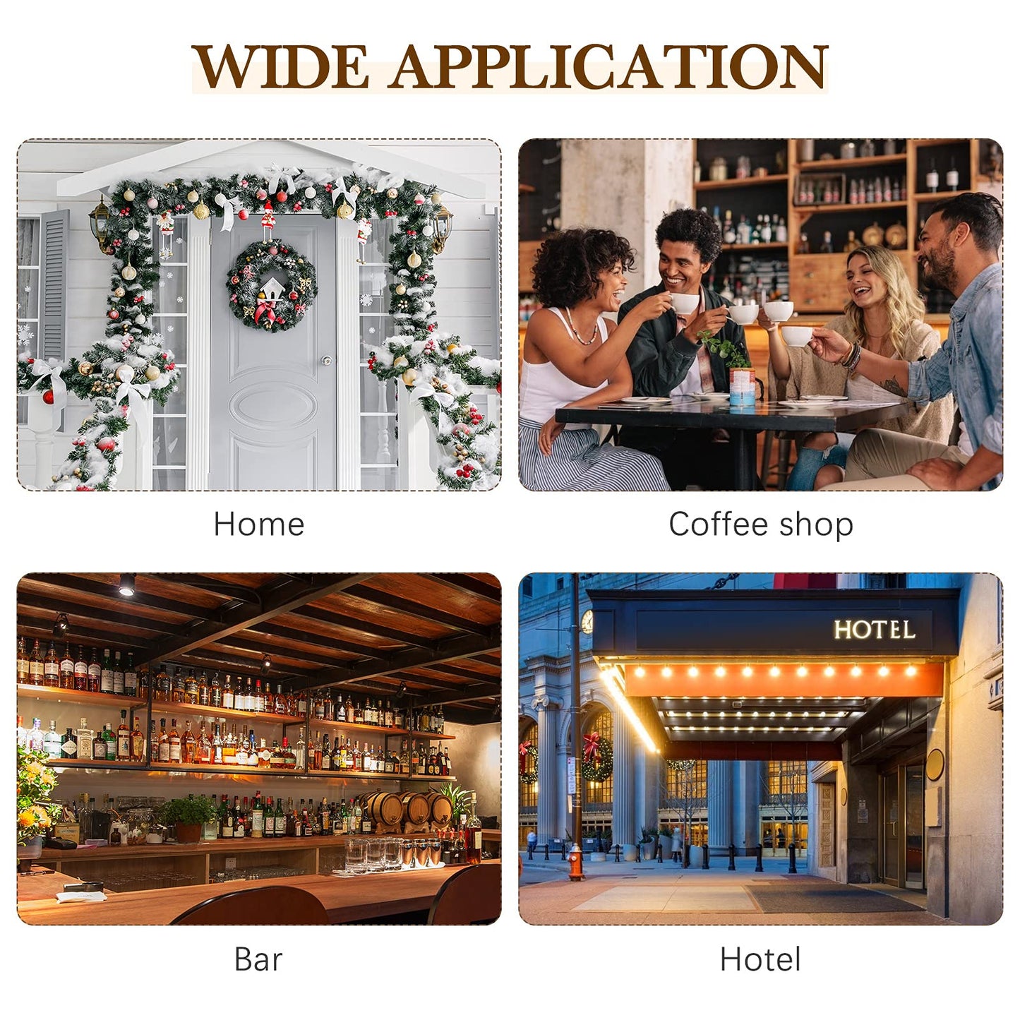 5pcs Wooden Welcome Cutout, Welcome Letters for Wood Sign, for Home Porch Restaurant Bar Decor 14.56 Inch Durable Wall Hanging Ornament