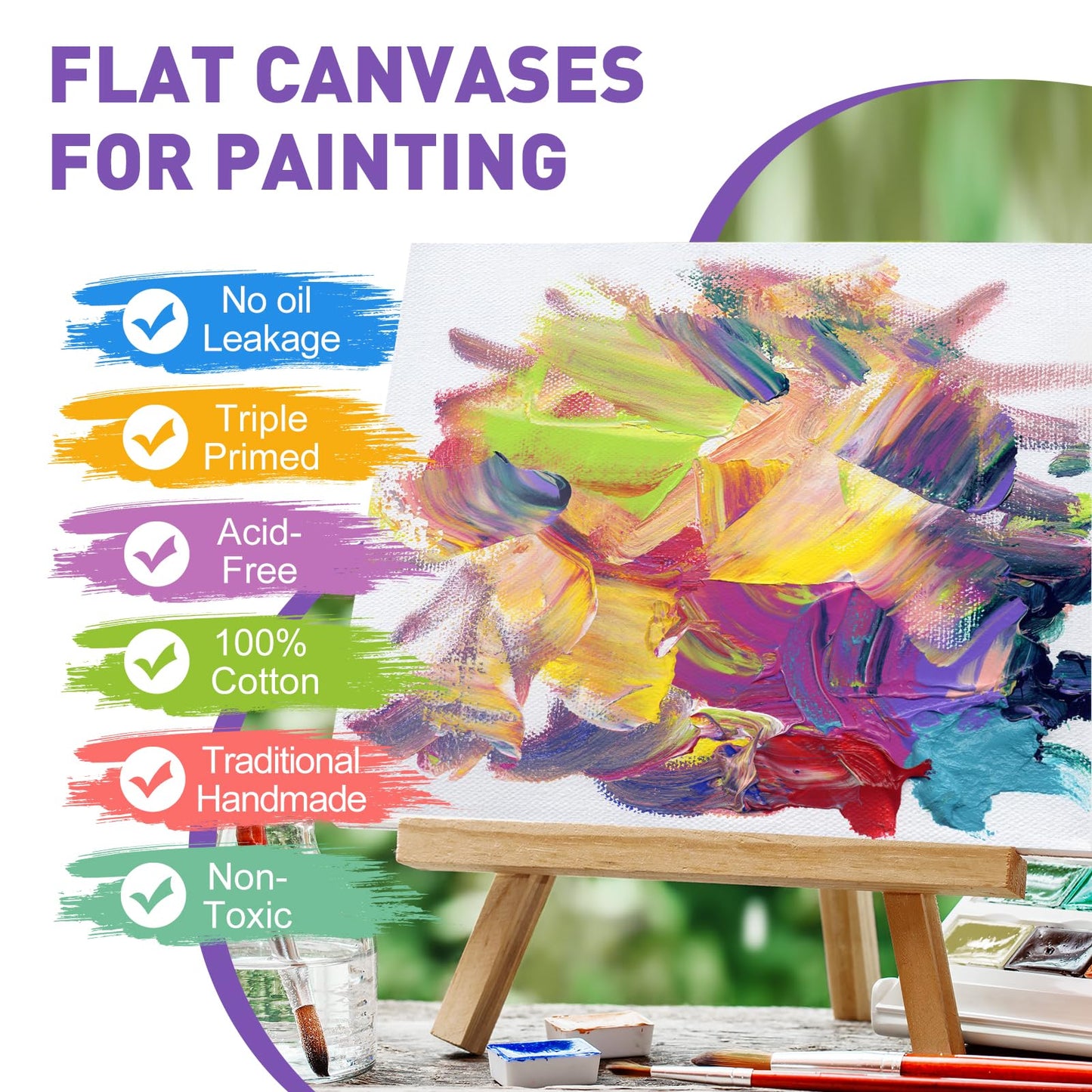 ESRICH 48 Pack Canvas for Painting 11x14, Canvas Boards for Painting Cotton Primed Acid Free Blank Canvas Panels for Oil Paint, Watercolor, Acrylic Paint, Gouache and Tempera.