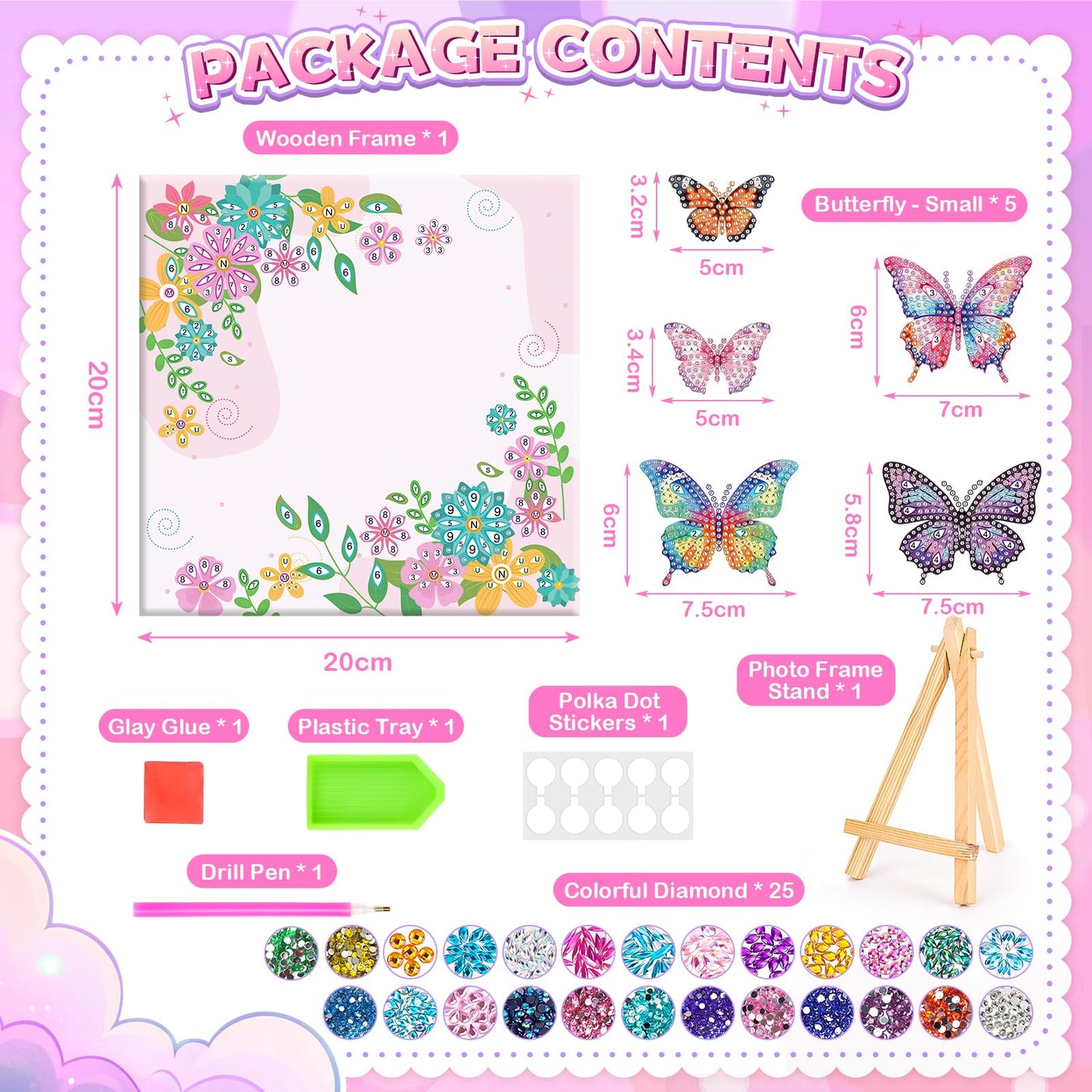 Craft Kits for Kids Ages 8-12, Diamond Art Kits for Kids, Gifts for 6-8-10 Year Old Girls, Fun Arts and Crafts Gifts Toy for Girl Activities Gem Art Kit, Best Birthday Gift for Girl Adult Room Decor