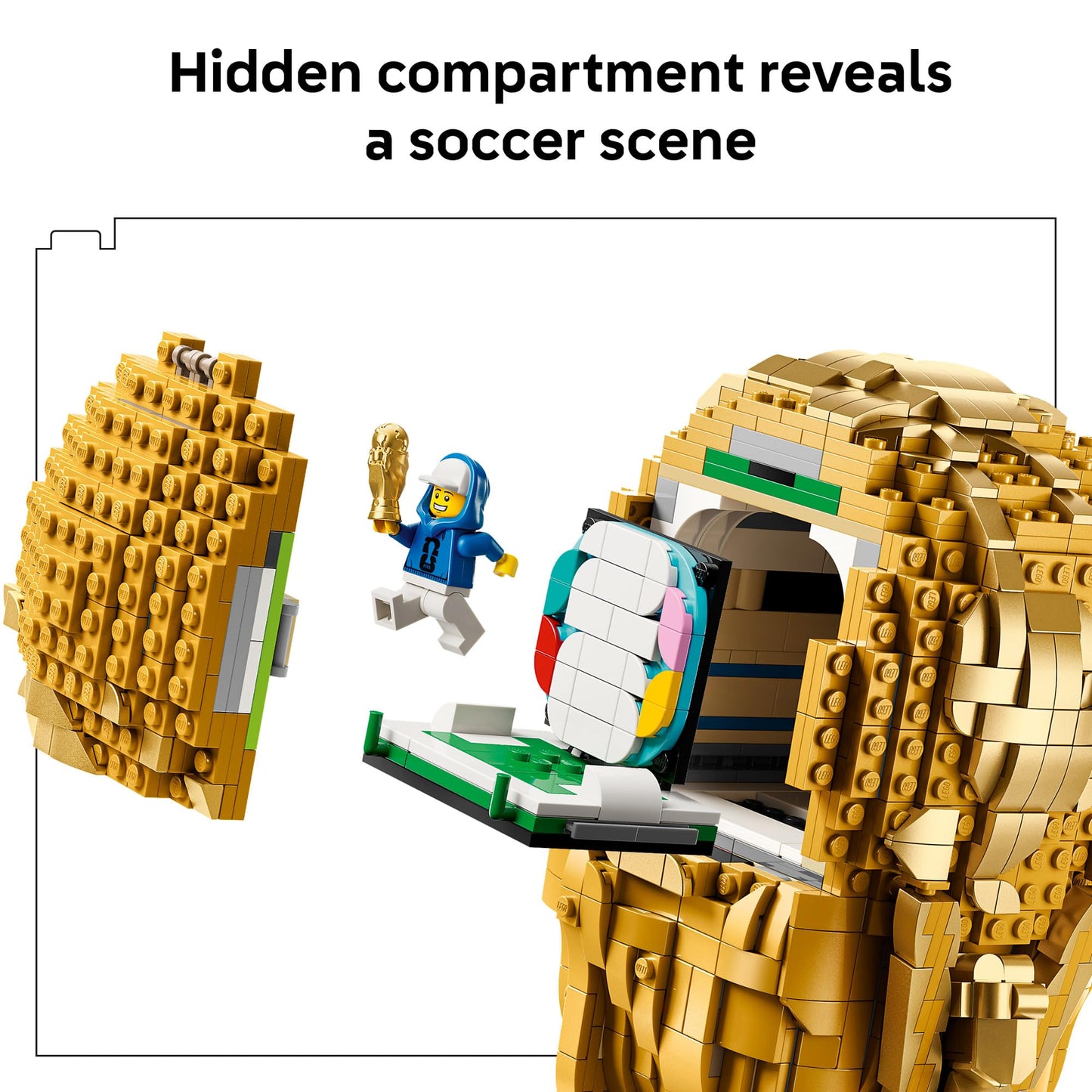 LEGO Editions FIFA World Cup Official Trophy Building Set - Kit for Display in Bedroom, Home Office, Book Shelf - Soccer Fans Collectible - W/World Cup 2026 Minifigure - Gift for Father's Day - 43020