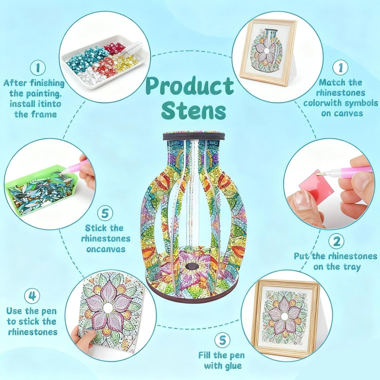 Diamond Art Kits for Adults,5D DIY Vase Flowers Spring Painting Kit Full Drill Gem Art with Painting Kits Creative Diamond Dots for Weddings Living Room Home Decor Coffee Desktop Female Gifts,Purple