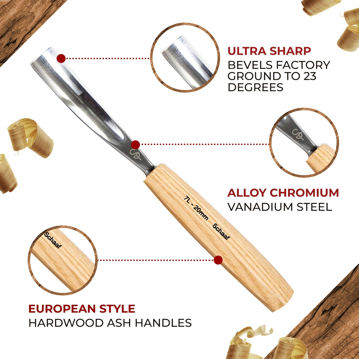 12pc Carving Set and 15oz Carving Mallet Starter Bundle