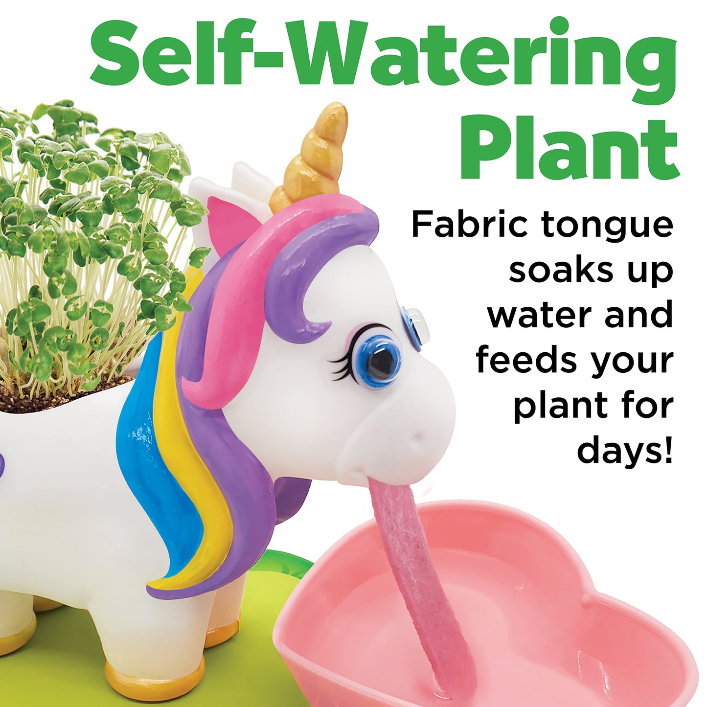 Creativity for Kids Unicorn Self-Watering Plant Pet, Unicorn Crafts for Girls, Kids DIY Craft Kit & Spring Crafts (Ages 6+)
