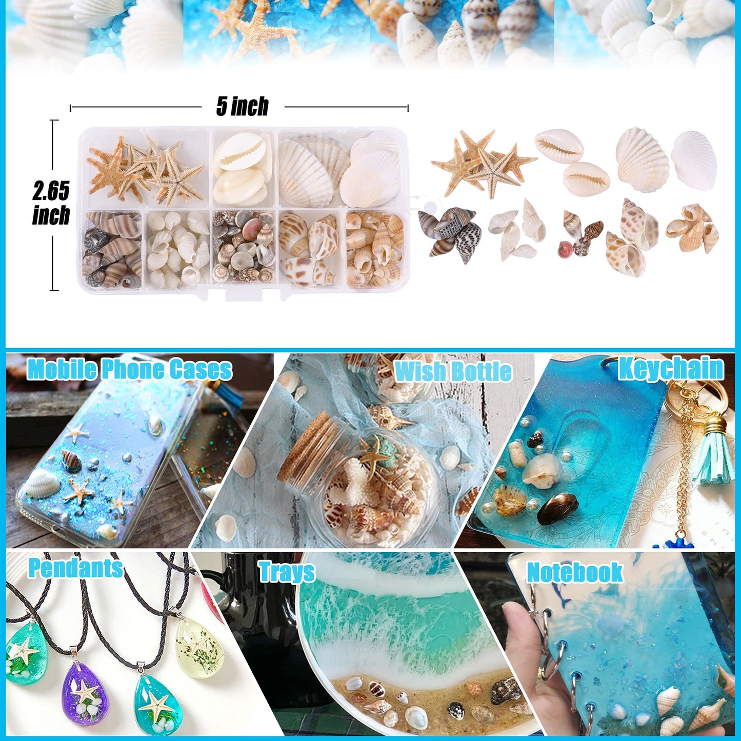 Myzzxt Resin Decoration Accessories Kit,Supplies Kit for Beginner,with Dried Flowers,Butterfly Stickers,Mica Powder and Fillers,Measuring Cups Tool Kit,for Resin Jewelry Making