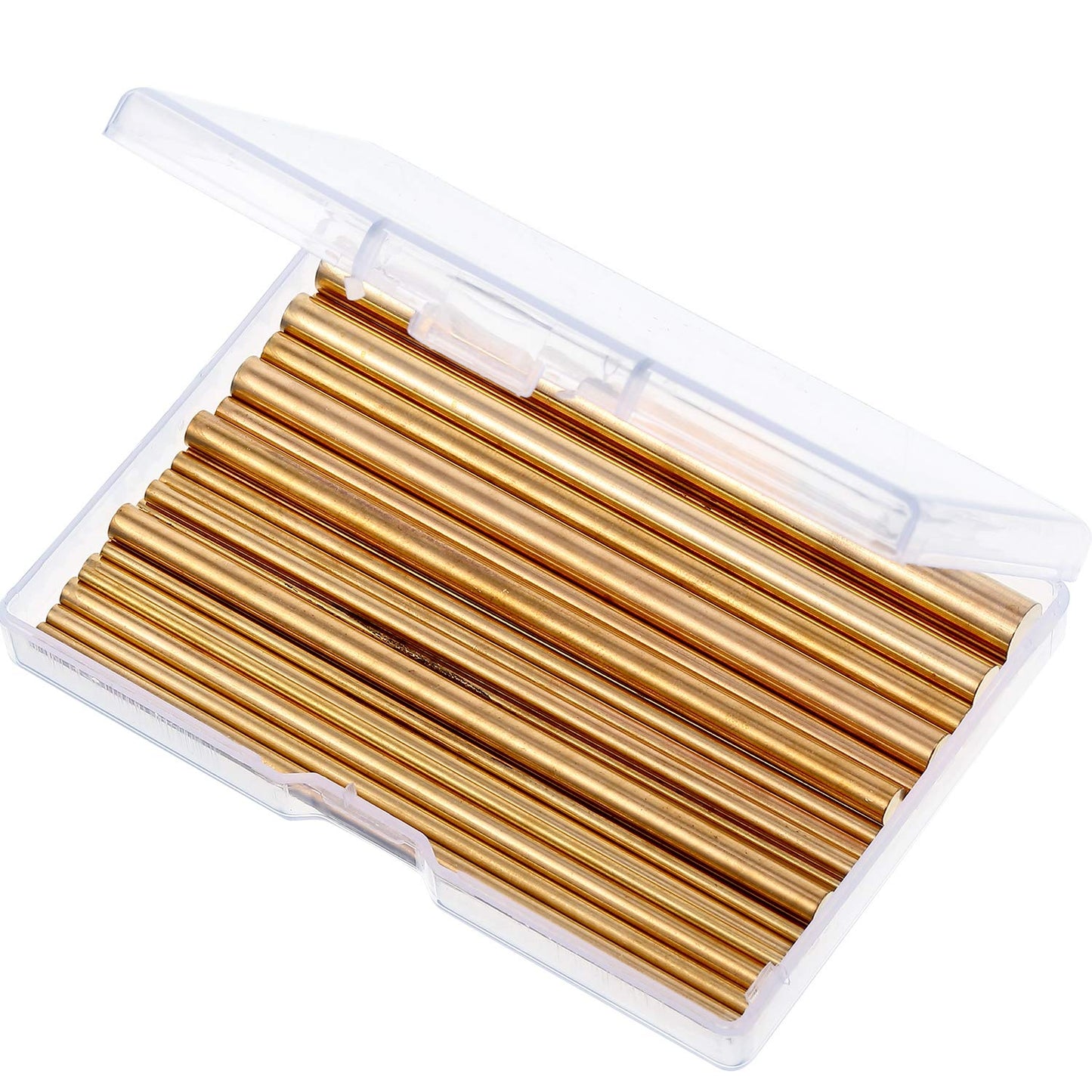 Hotop 24 Pcs Brass Pin for Knife Handles Round Brass Rods Assorted Diameter 1.5-8 mm for 100 mm Length Dowel Rivet Lathe Bar Rod Stock for Knife Making Drift Punches Shaft DIY Craft Model Plane Ship